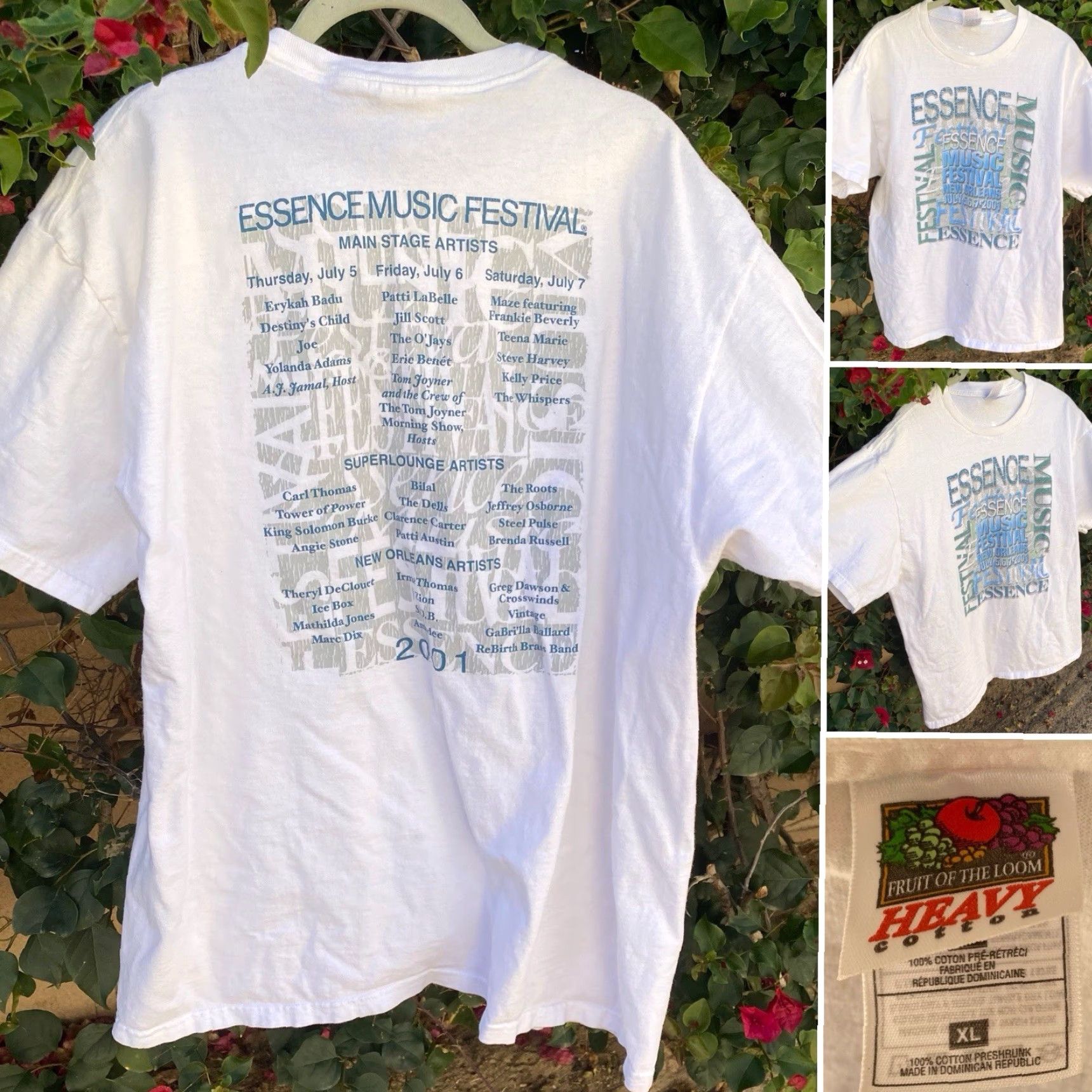 Fruit Of The Loom VINTAGE Essence Music Festival T-Shirt New Orleans Erykah Badu Destiny’s Child XS? XL Size US XL / EU 56 / 4 - 2 Thumbnail