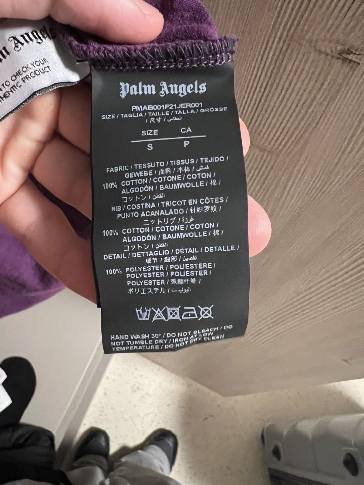 Palm Angels Palm Angels Purple Blurry logo Long Sleeve T-Shirt Size US S / EU 44-46 / 1 - 4 Thumbnail