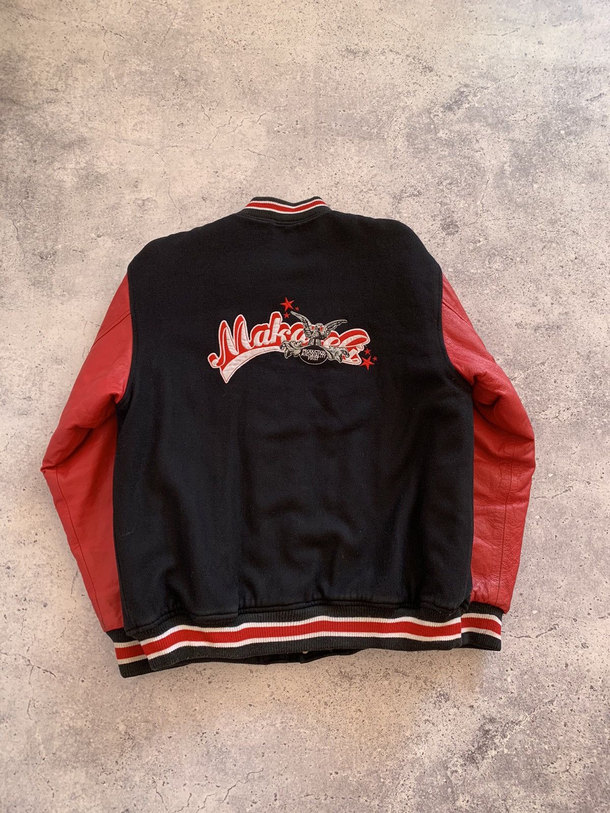 Makaveli VTG 90’s Makavelli 2Pac Wool/Leather Bomber Jacket XL size Size US XL / EU 56 / 4 - 2 Thumbnail