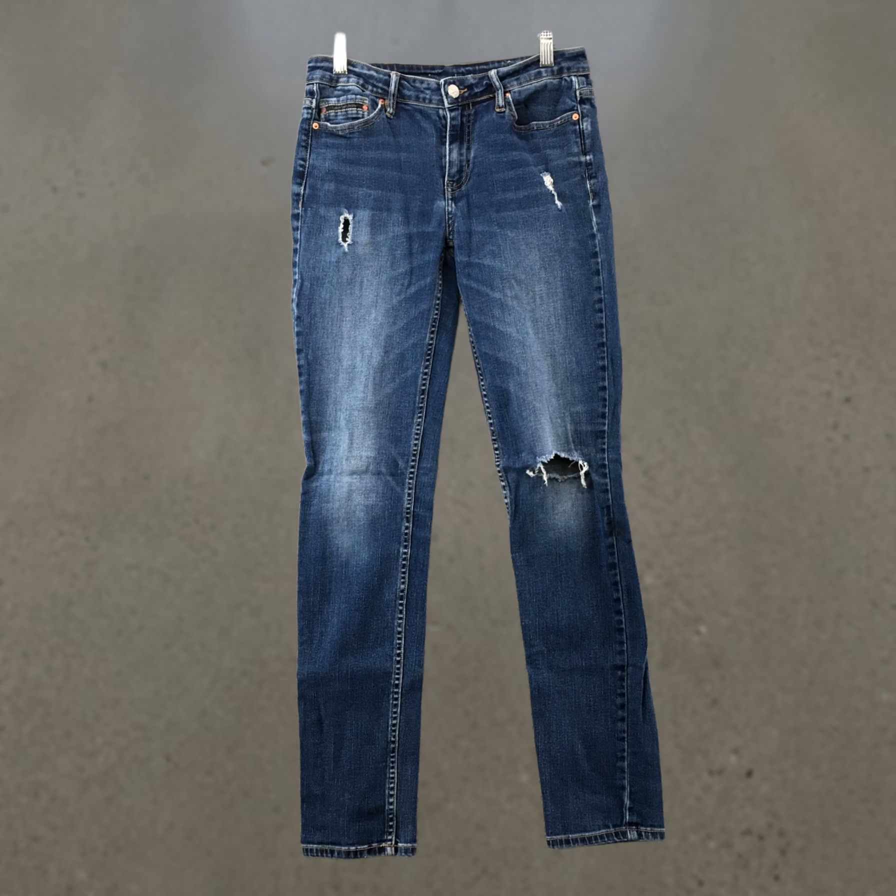 Calvin Klein Calvin Klein Skinny Jeans Womens 28x31 Blue Denim Low Rise Zip Jeans Size 28" / US 6 / IT 42 - 1 Thumbnail