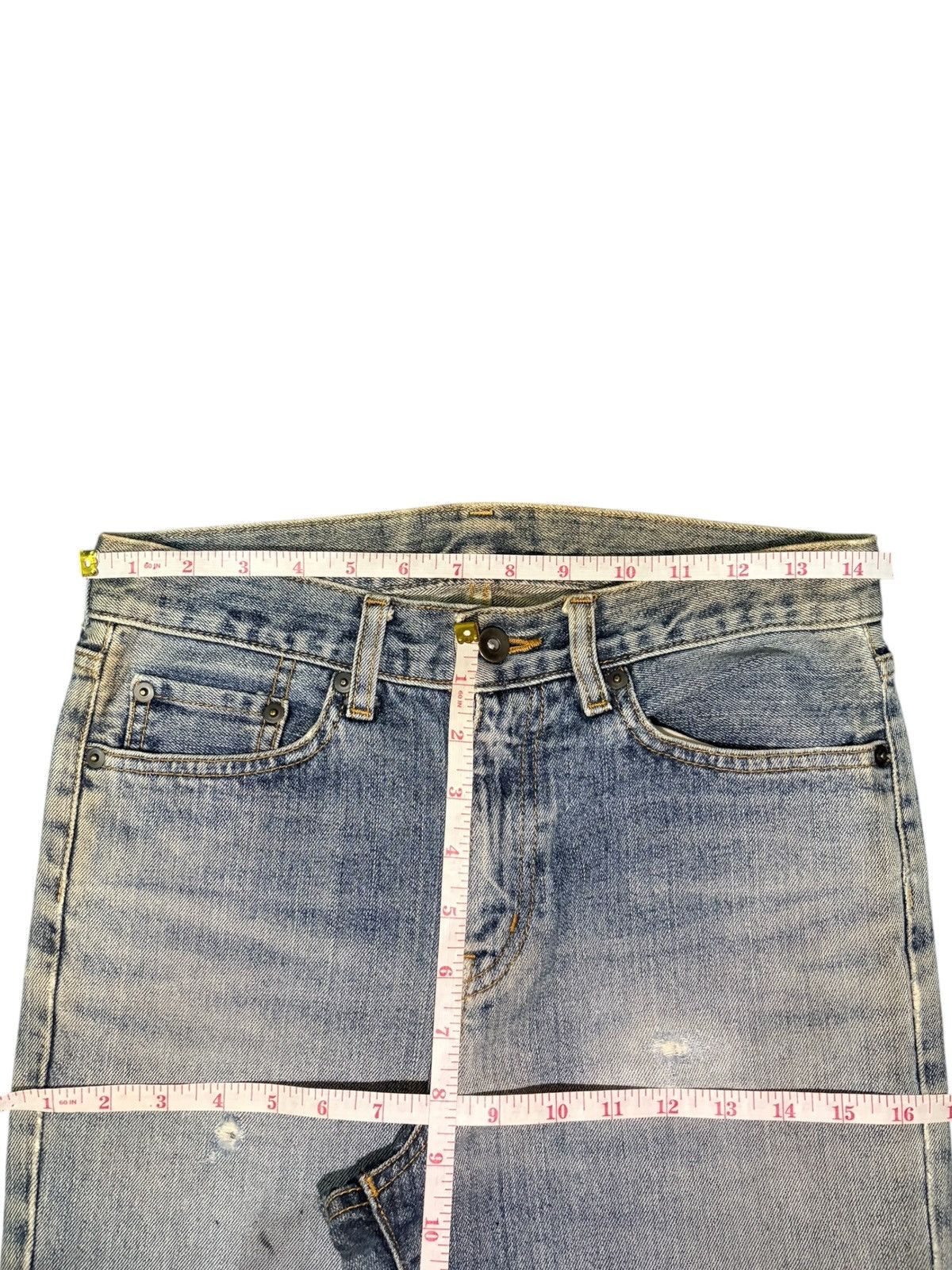Uniqlo Vintage Japanese Uniqlo Mud Wash Distress Flare Jeans Size 29" - 6 Thumbnail