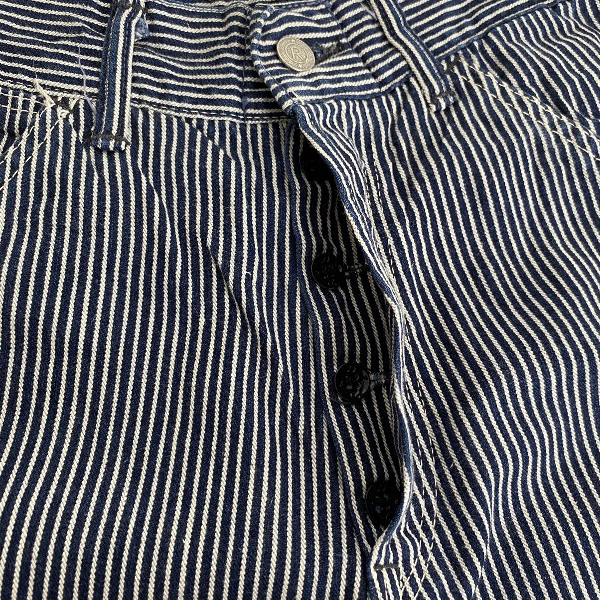 45rpm VTG 45rpm Blue Cafe Hickory Striped Workwear Denim Jeans Size US 27 - 9 Thumbnail