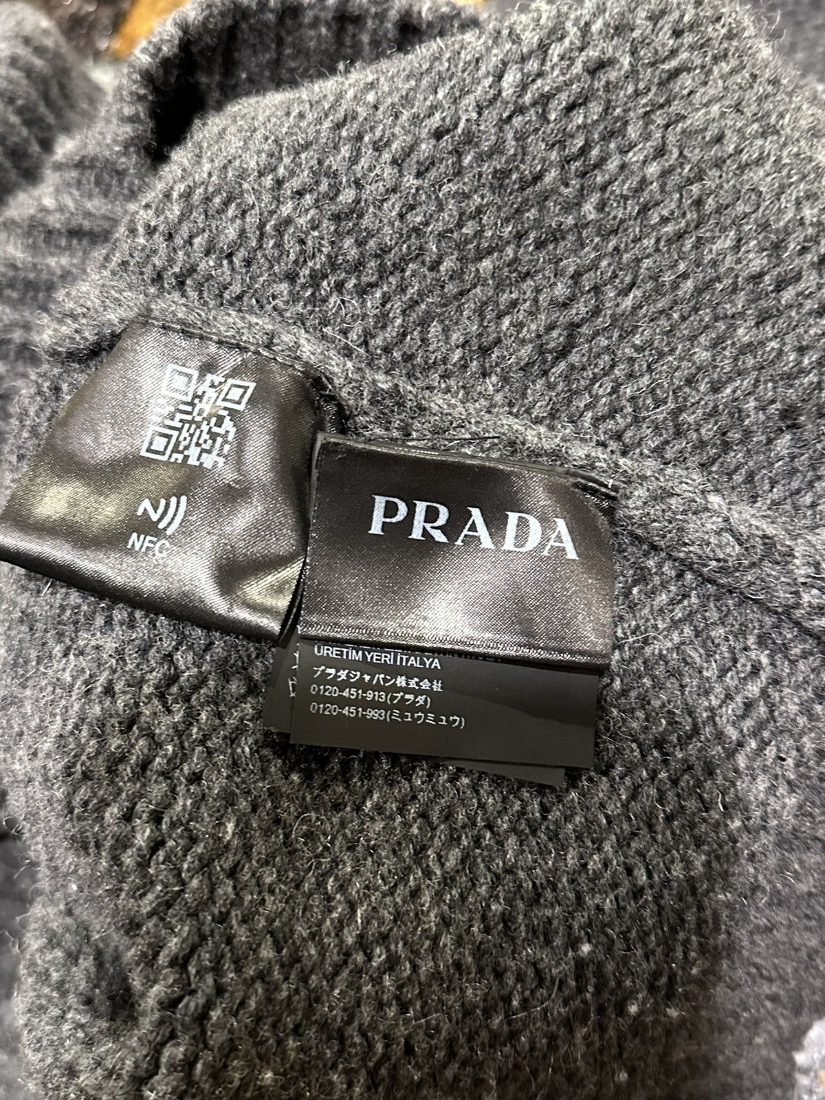 Prada Prada x Raf Simmons Chunky Grey Turtle Neck Knit Sweater Size US M / EU 48-50 / 2 - 14 Thumbnail
