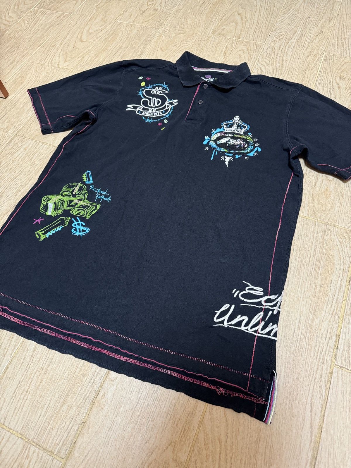 Ecko Unltd. × Polo Ralph Lauren Vintage Ecko Unltd. Polo Ralph Lauren style distressed polo Size US M / EU 48-50 / 2 - 3 Thumbnail