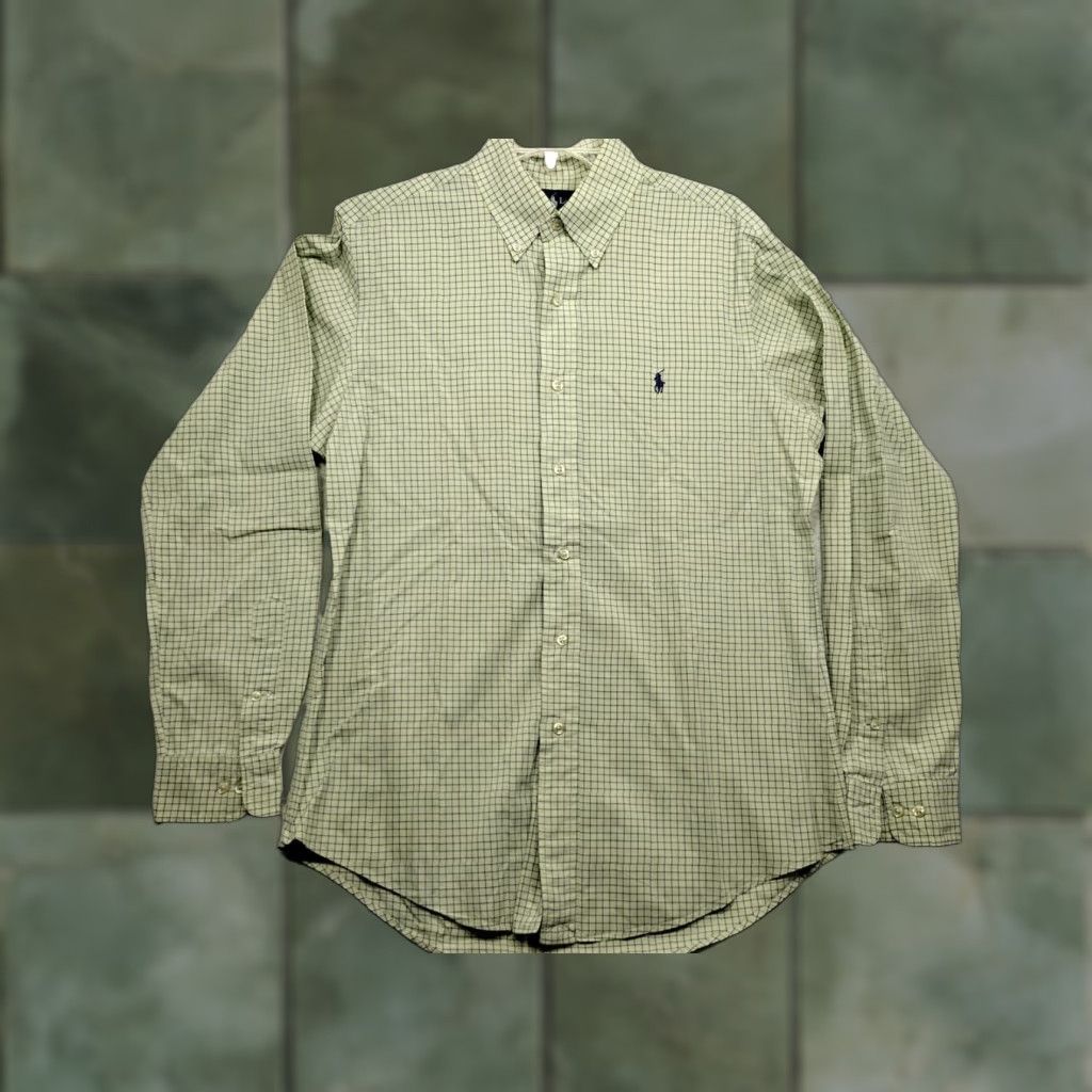 Ralph Lauren Ralph Lauren Shirt Mens 15.5 34/35 Long Sleeve Button Up Check Yellow Shirt Mens Regular Fit Button-Up Yellow 90s? Size US L / EU 52-54 / 3 - 1 Thumbnail