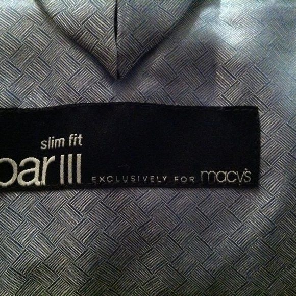 Bar III $600.00 BAR III MEN'S NEW 100%COTTON 2PC SUIT SIZE: 42S Size 42S - 8 Thumbnail