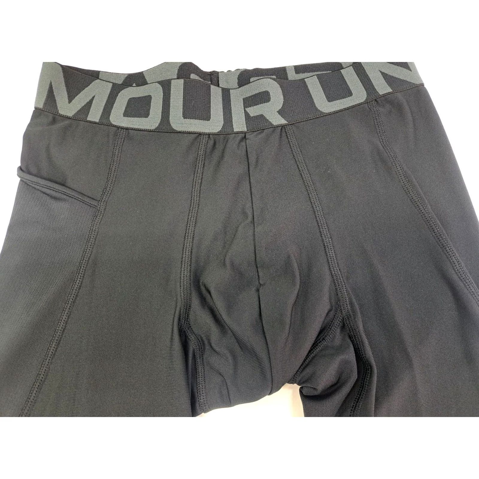 Under Armour Under Armour Mens Heat Gear Compression Pants Side Pocket L 20" #6733 Black Cat Solid Size US 33 - 7 Thumbnail