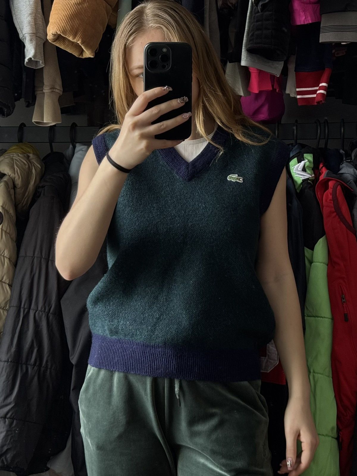 Lacoste Lacoste vintage retro green vest Chemise 90s Size M / US 6-8 / IT 42-44 - 6 Thumbnail