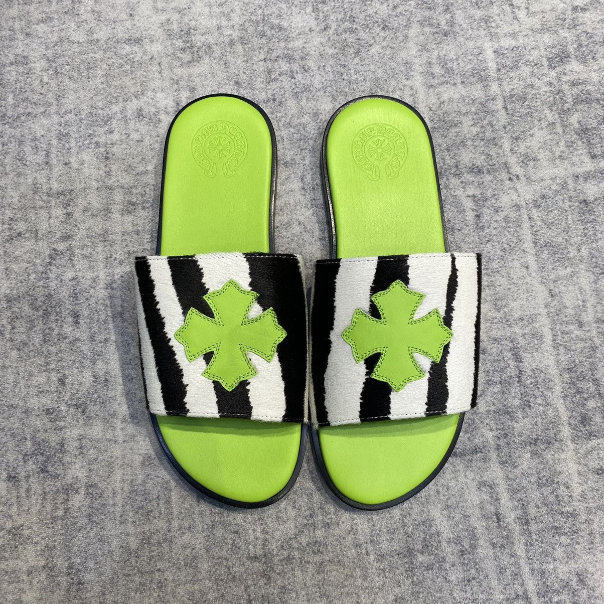 Chrome Hearts Chrome Hearts Zebra Hoc Plus Patch Slide Lime Size US 9 / EU 42 - 2 Thumbnail