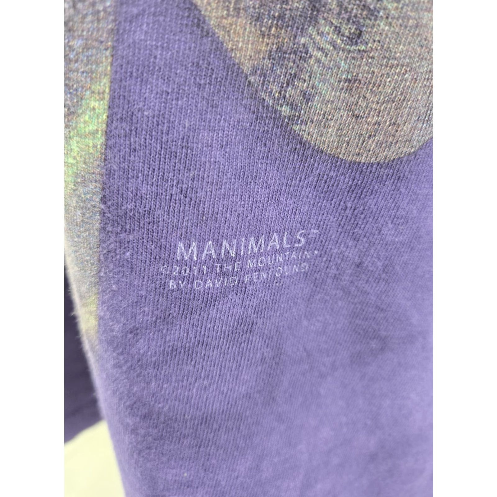 The Mountain VINTAGE The Mountain Rainforest Cafe Manimals Frog Purple T-Shirt Size L Unisex Adults Short Sleeve Crew Neck 2011 Graphic Tee Size US L / EU 52-54 / 3 - 4 Thumbnail
