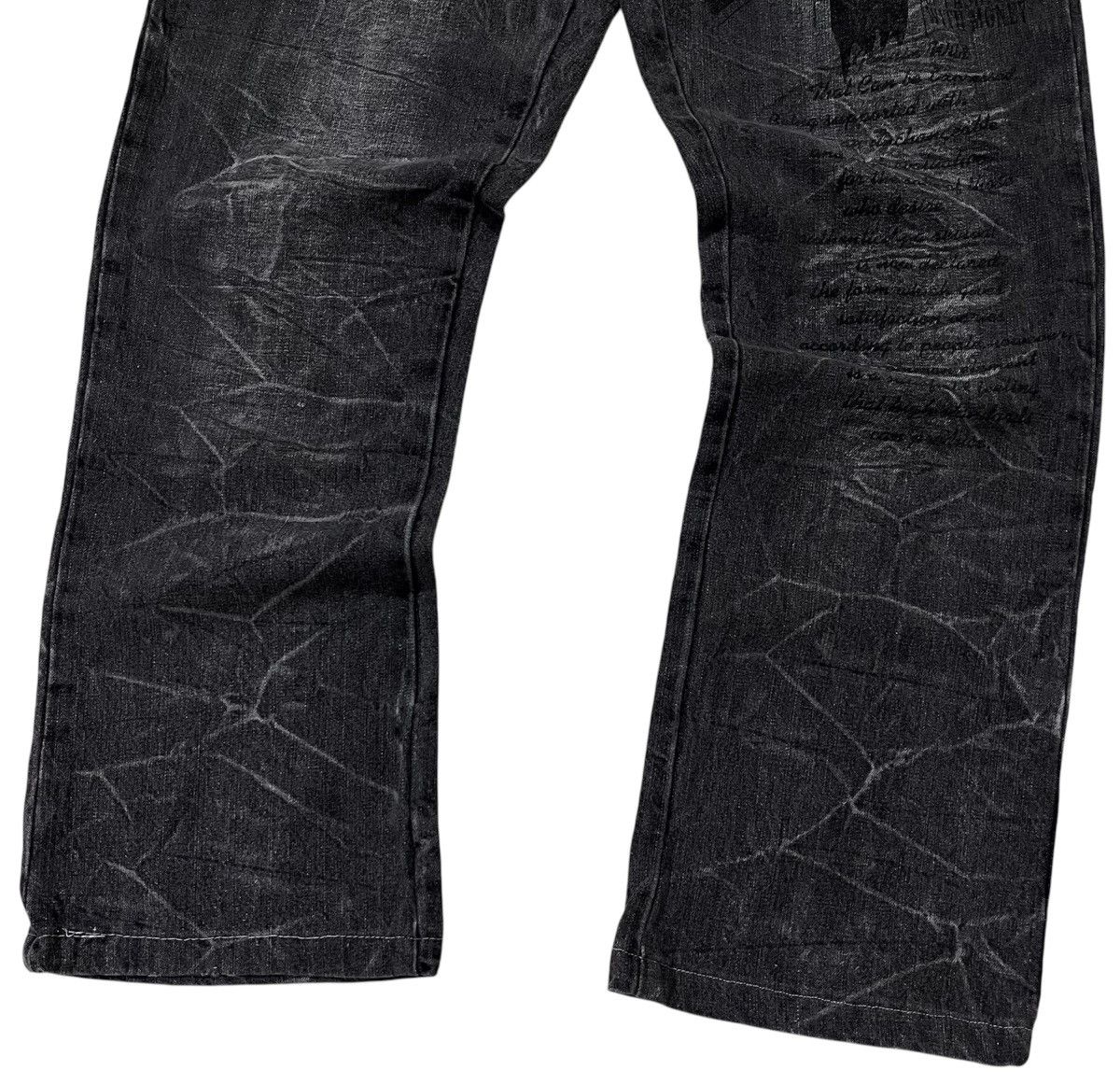 Japanese Brand Black washed❗️Wild life nice design poem pants Size US 30 / EU 46 - 5 Thumbnail