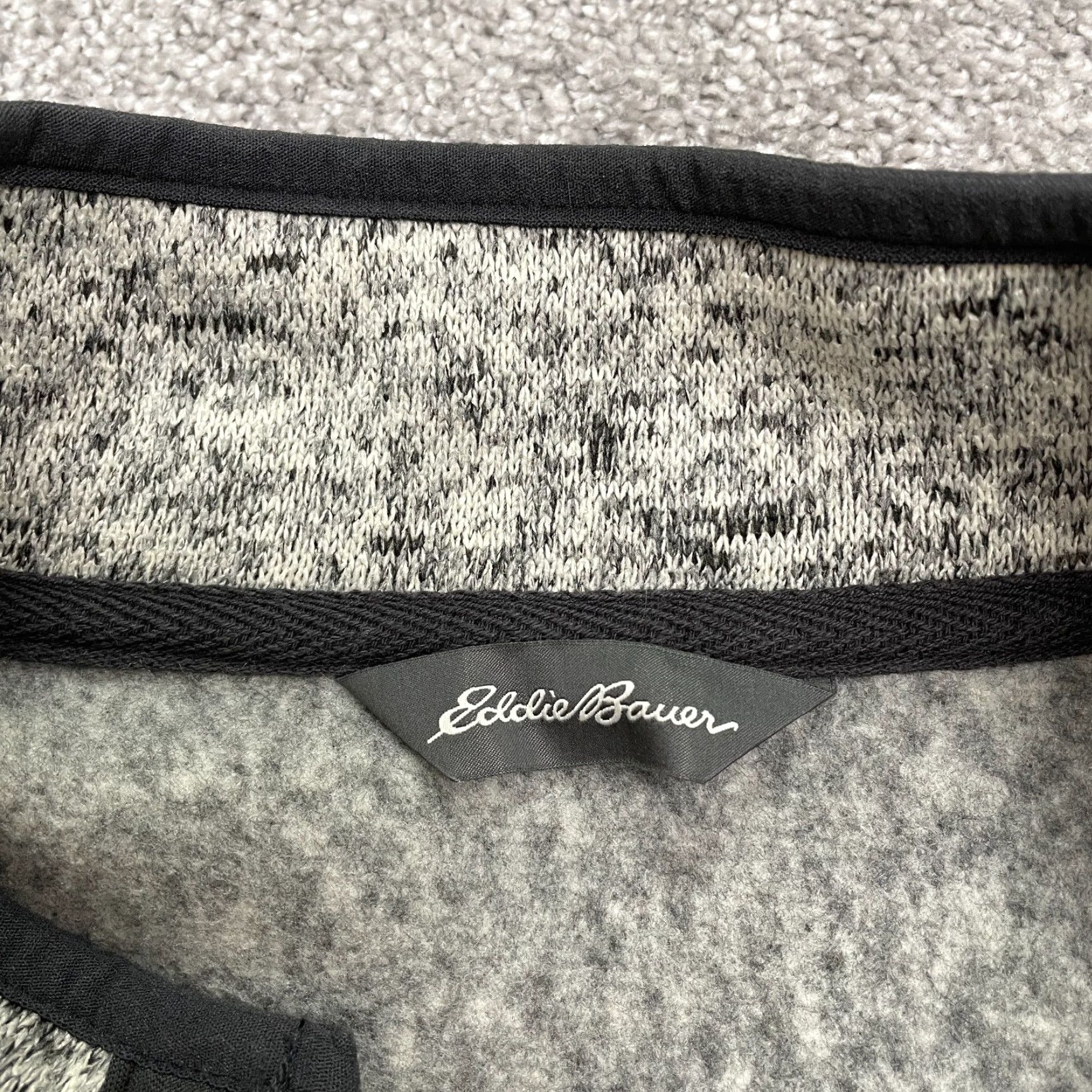 Eddie Bauer Eddie Bauer Jacket Men XL Fleece 1/4 Snap Button Stand-Up Collar Gray Outdoor Basic Coat Size US XL / EU 56 / 4 - 6 Thumbnail