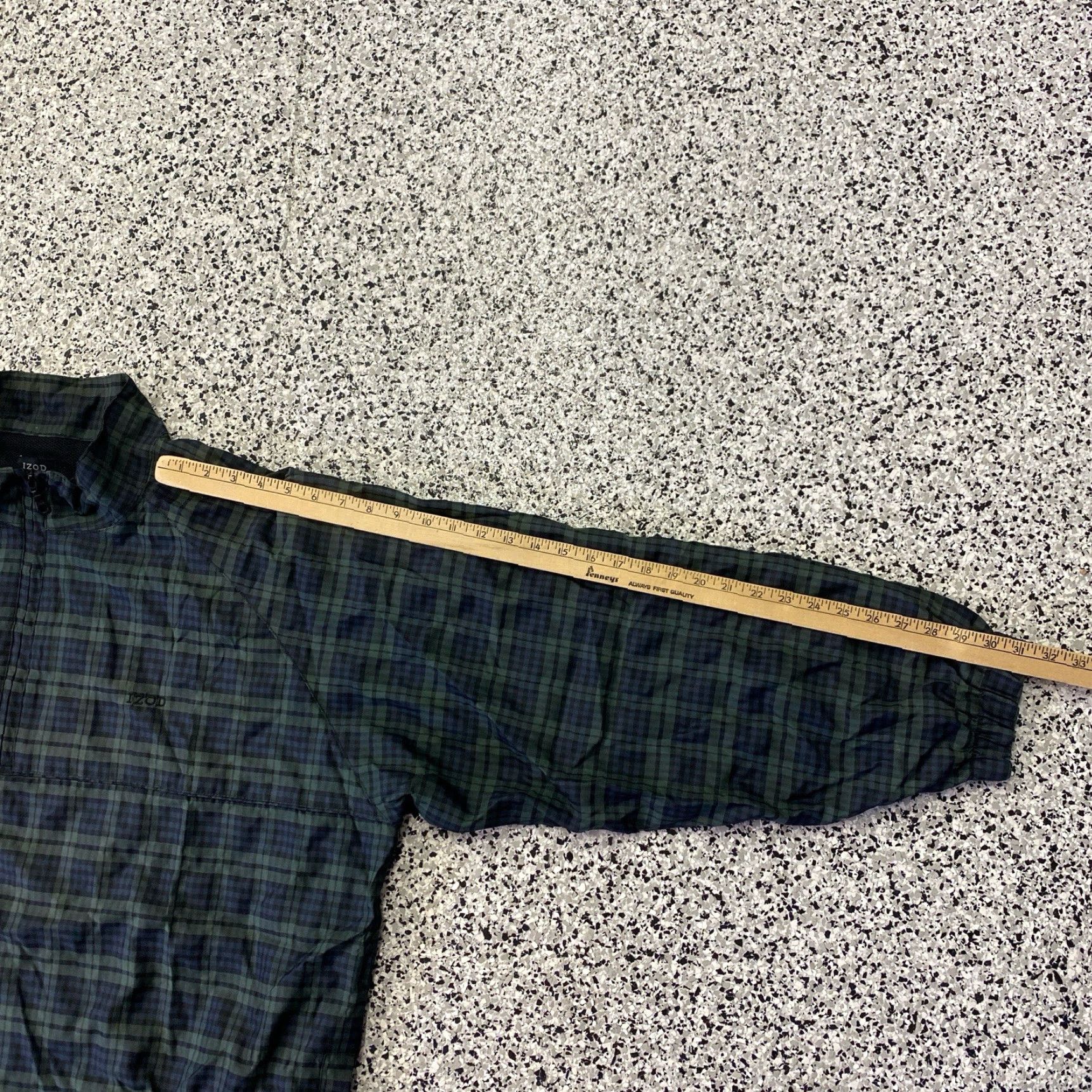 Izod VINTAGE IZOD Windbreaker Jacket XXL Green Tartan Plaid Nylon Golf 90s Size US XXL / EU 58 / 5 - 4 Thumbnail