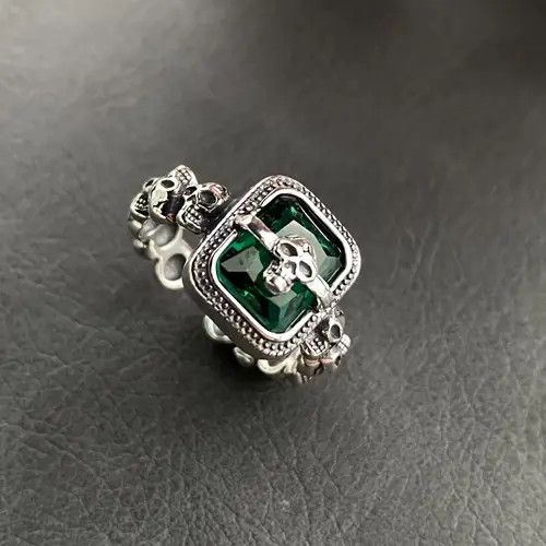 Jewelry Color Skull Ring Size ONE SIZE - 1 Thumbnail