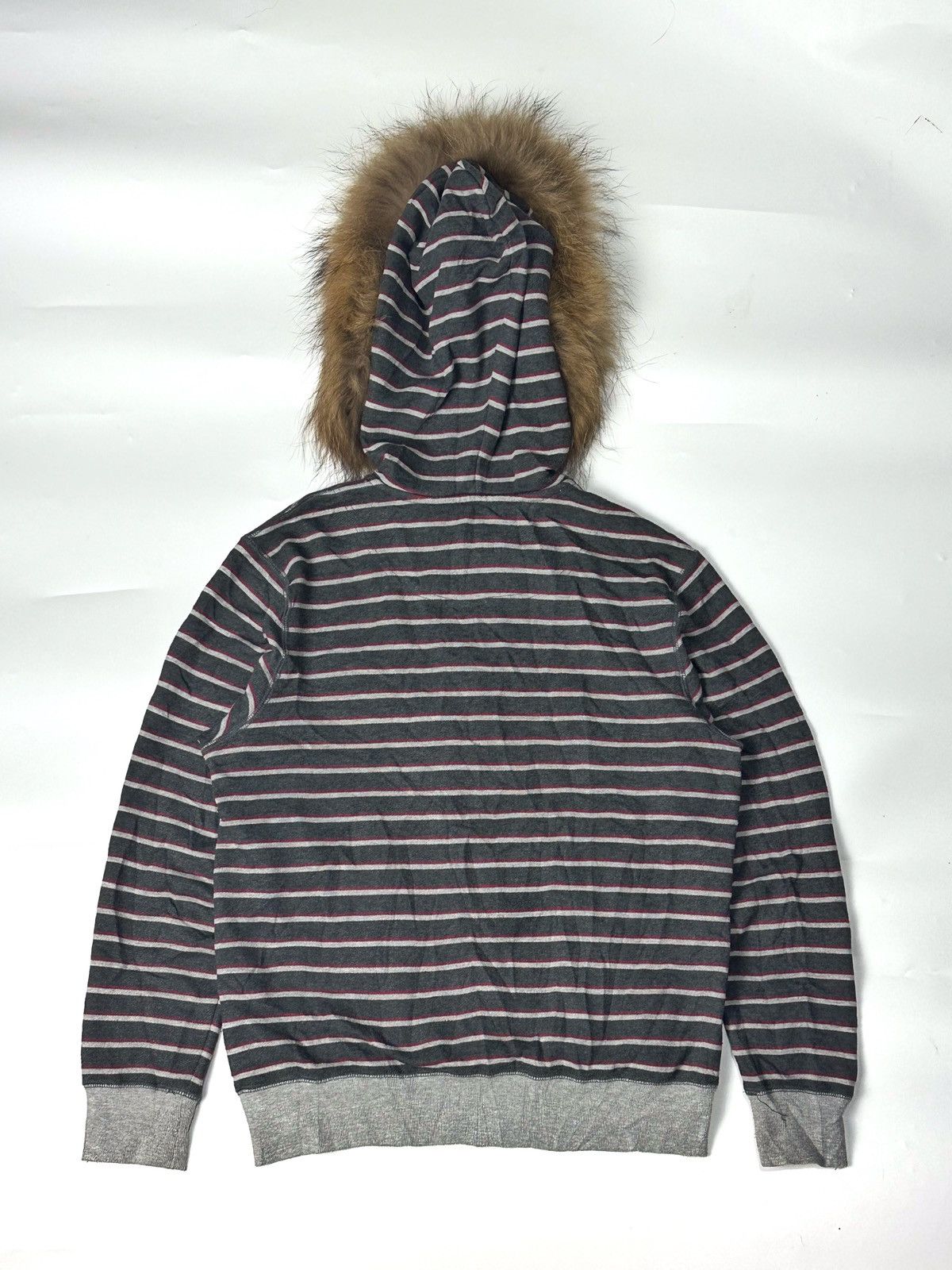 If Six Was Nine × Japanese Brand × Le Grande Bleu (L.G.B.) fur hoodie stripe style japanese brand Size US M / EU 48-50 / 2 - 2 Thumbnail