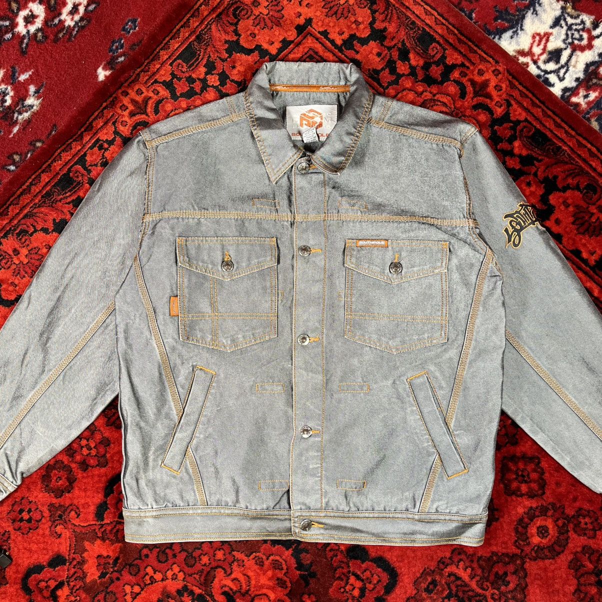 Southpole Vintage 90s Y2K Reflective Chrome South Pole Denim Jacket Size US M / EU 48-50 / 2 - 7 Thumbnail