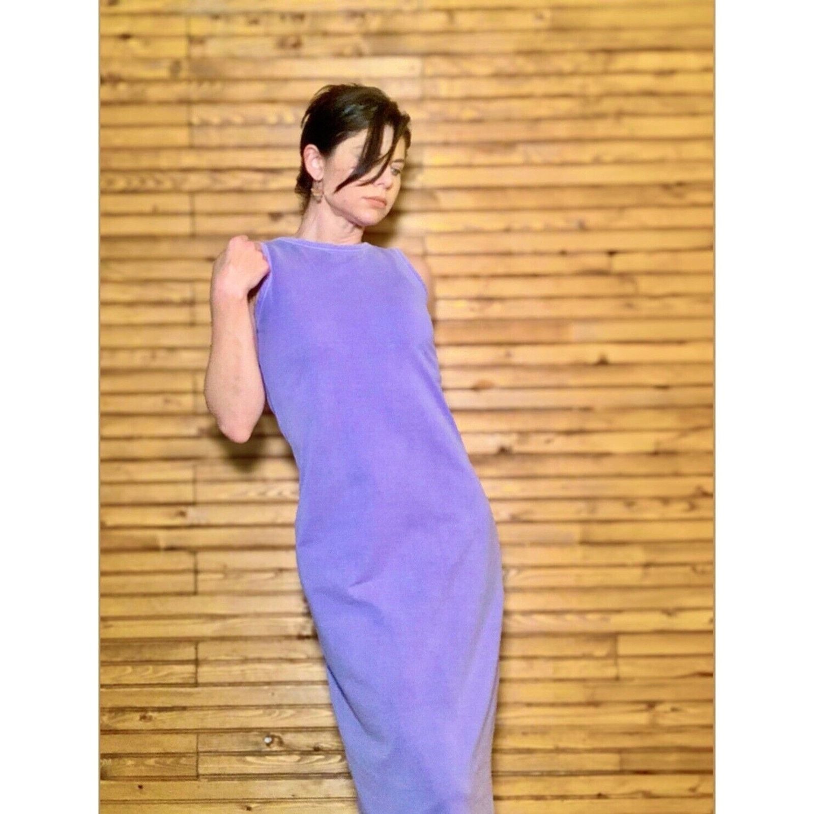 Other Vtg 90s Pastel Marsh Landing Maxi Body Con Tshirt Tank Dress Size S / US 4 / IT 40 - 3 Thumbnail