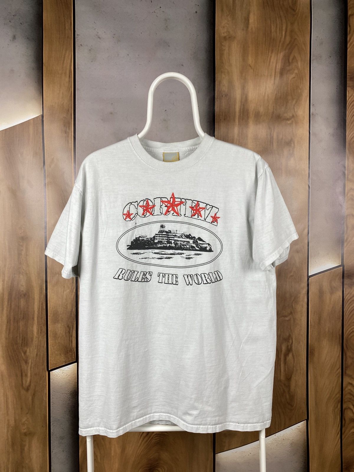Corteiz × Supreme Supreme Corteiz Rules The World Tee Large | Grailed