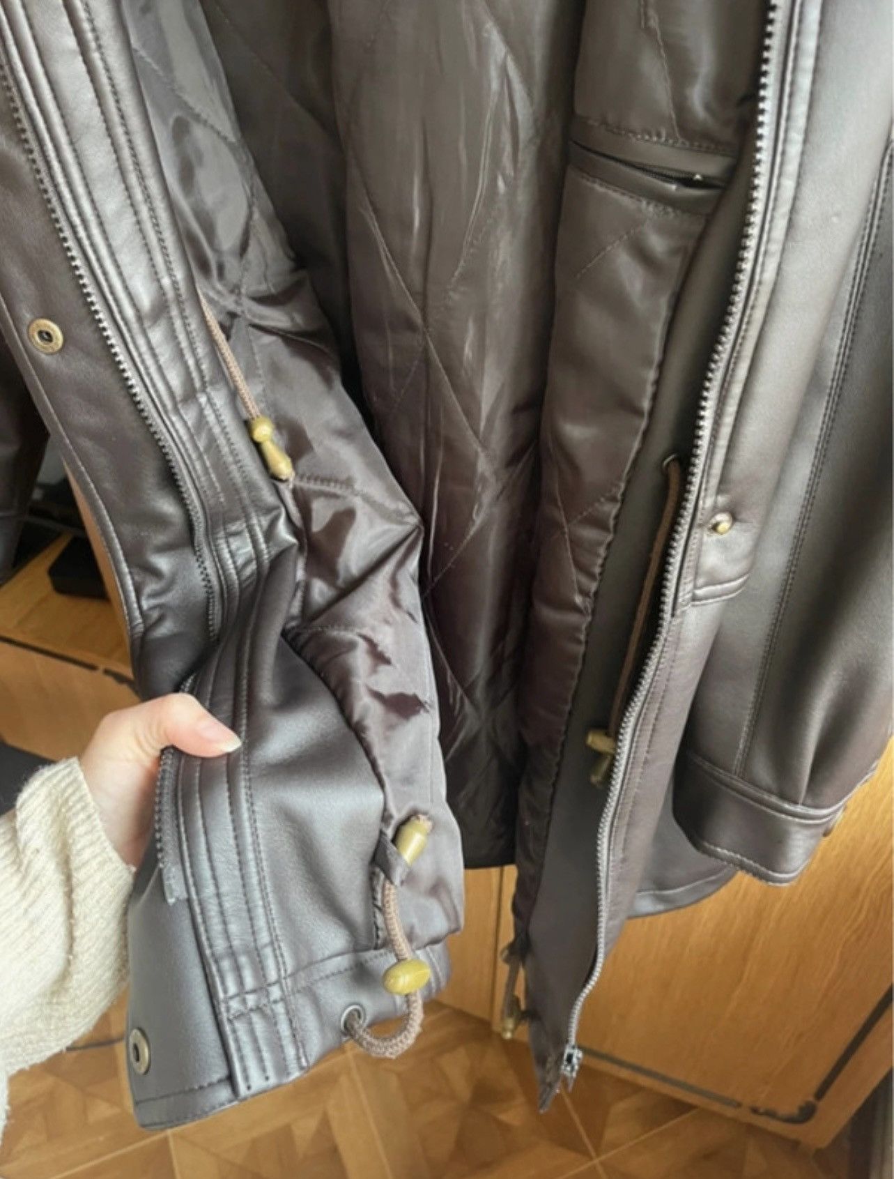 Other Vintage leather jacket real fur XL Size XL / US 12-14 / IT 48-50 - 10 Thumbnail