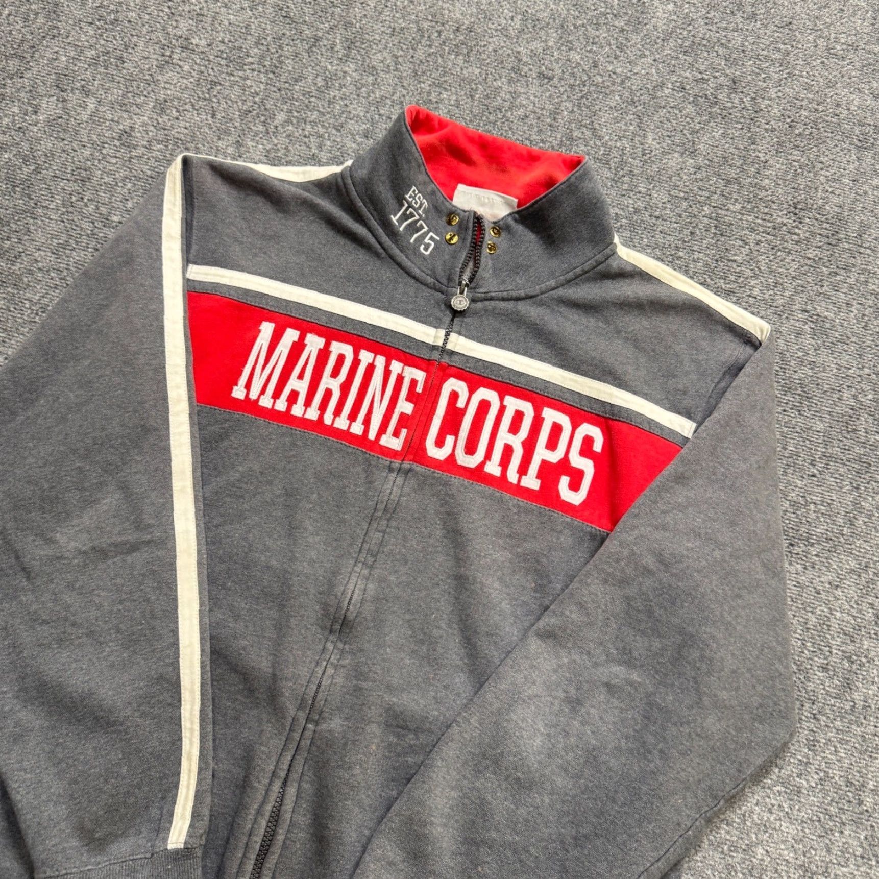 Champion Champion U.S. Marine Corps Jacket Men L Full Zip Gray Size US L / EU 52-54 / 3 - 2 Thumbnail