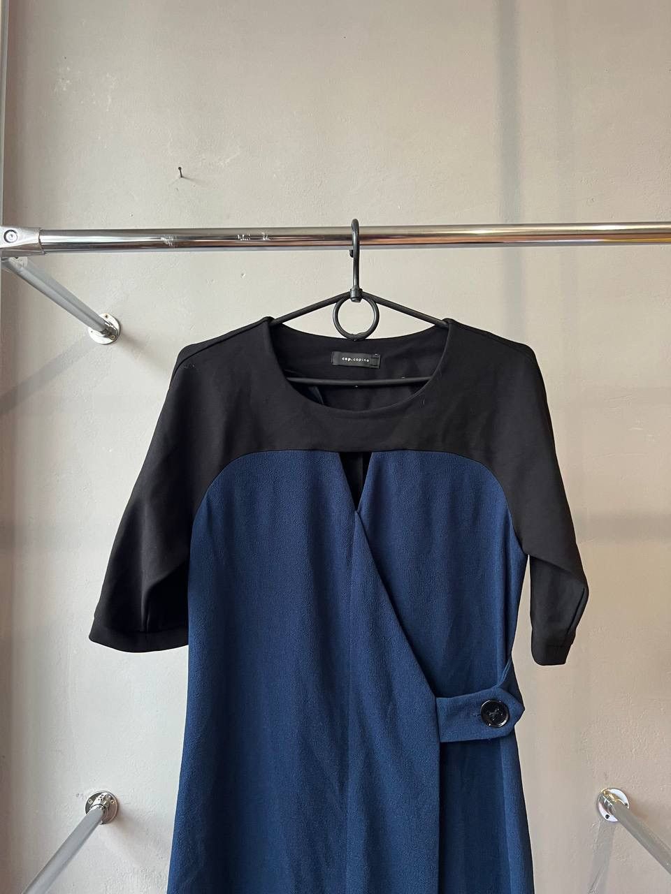 Cop Copine COP COPINE NAVY ASYMMETRICAL NEPTUNI ROSE RARE DRESS SZ 34 Size XS / US 0-2 / IT 36-38 - 6 Thumbnail
