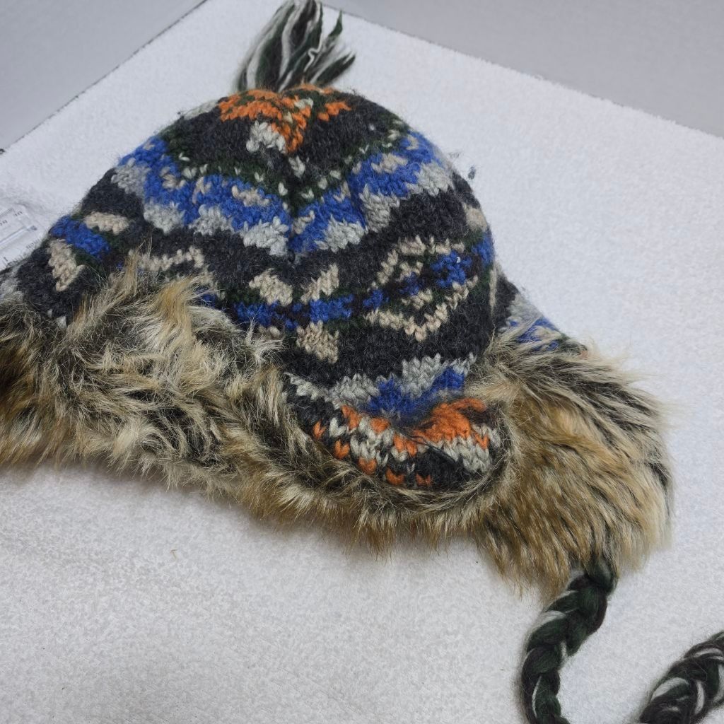 American Eagle Outfitters Women's American Eagle Trapper Hat One Size Blue Orange Size ONE SIZE - 6 Thumbnail
