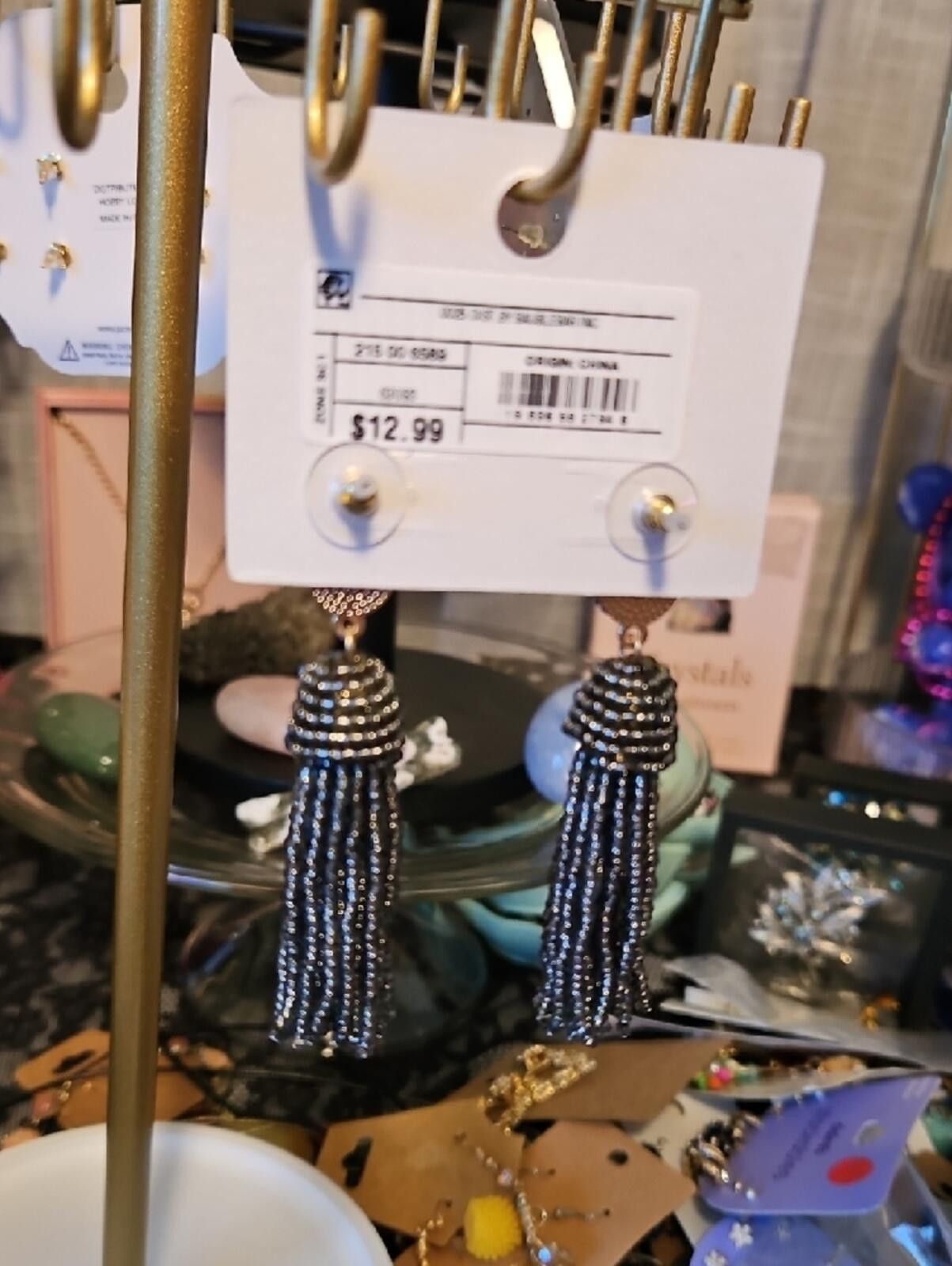 Other Silver Beaded Tassel Drop Earrings Size ONE SIZE - 3 Thumbnail