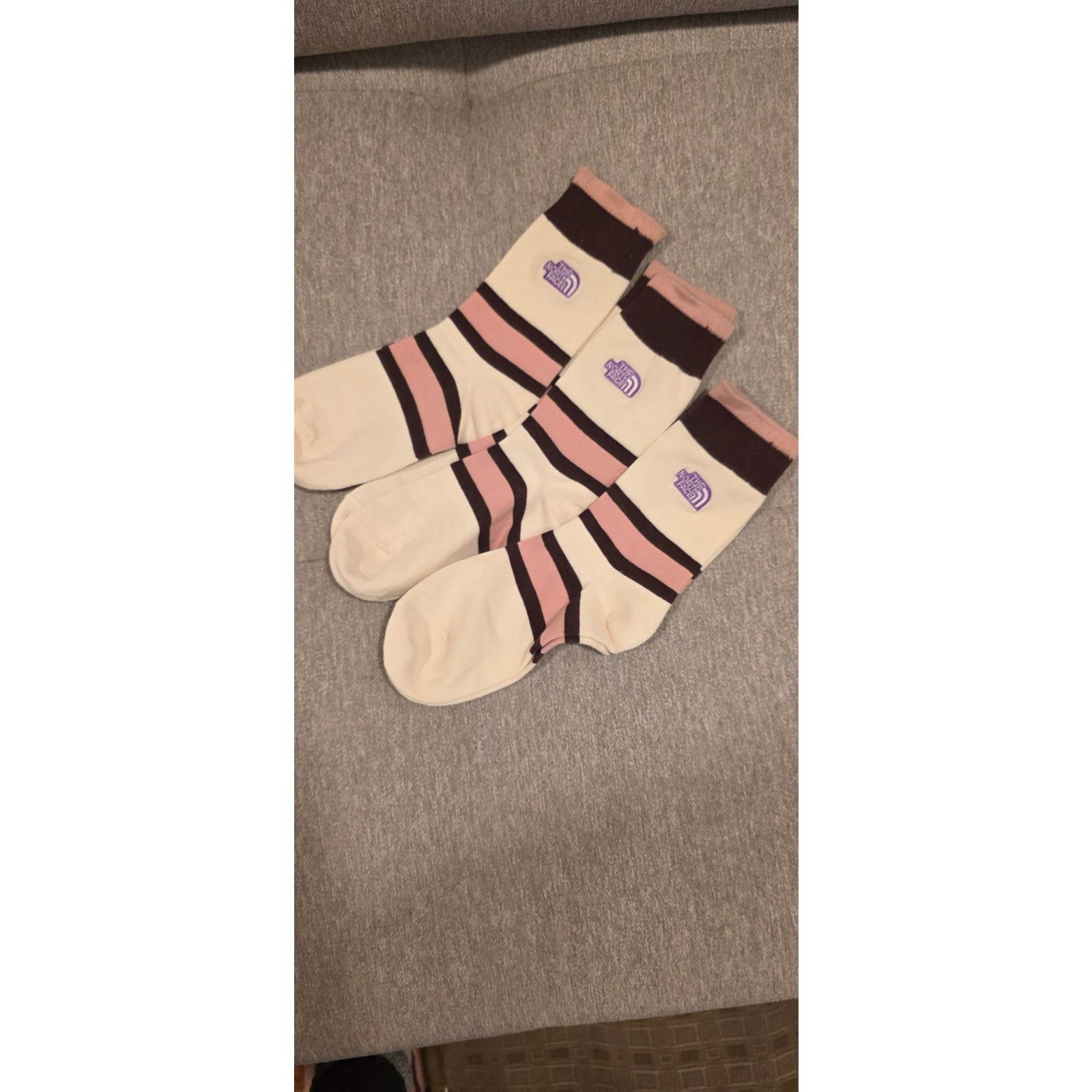 The North Face North Face 3P Striped Sock Size Large NWOT Size ONE SIZE - 2 Thumbnail