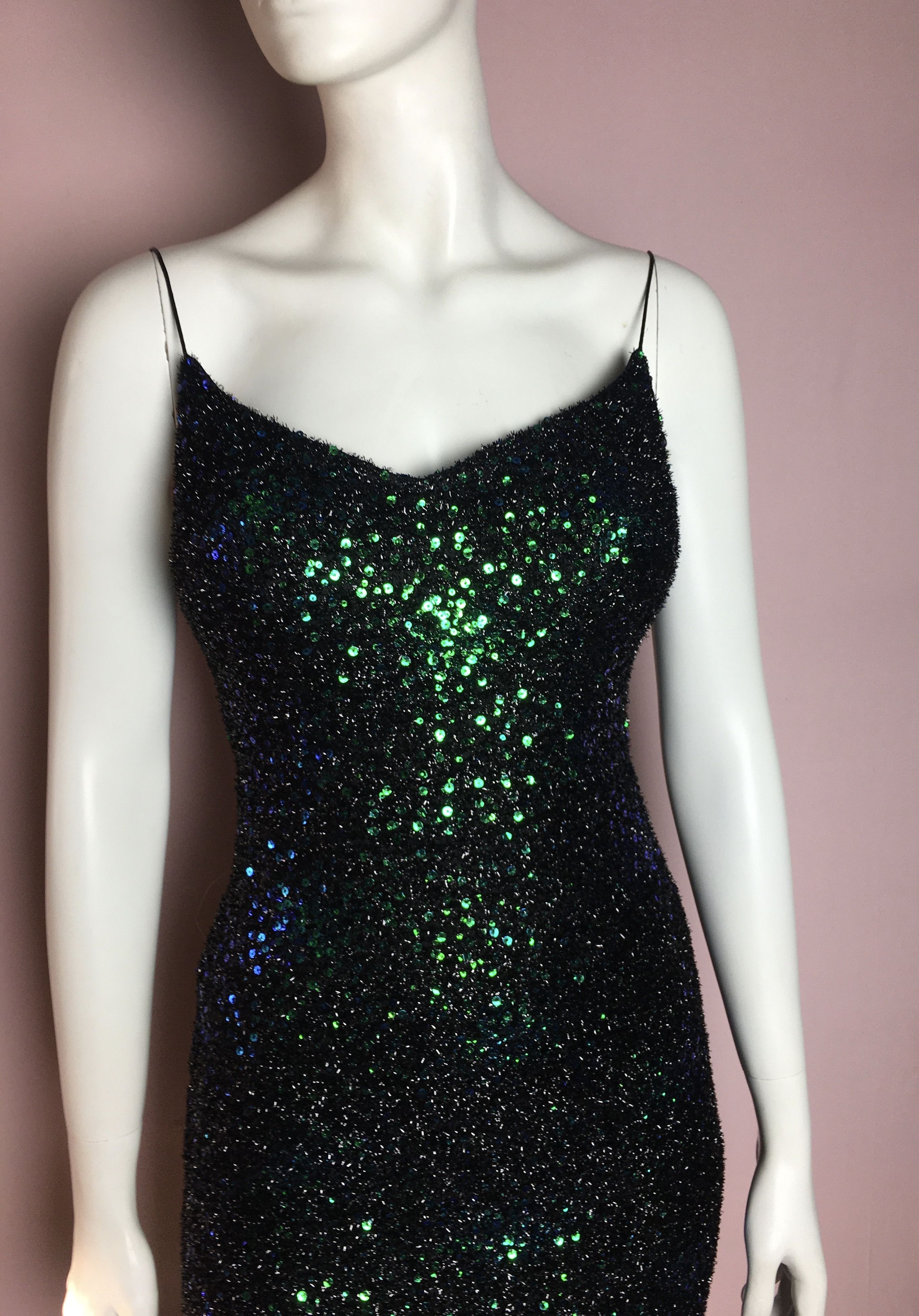 Other Vlora & Kaltrina Evening Gown Green Sparkle Dress Size S / US 4 / IT 40 - 3 Thumbnail