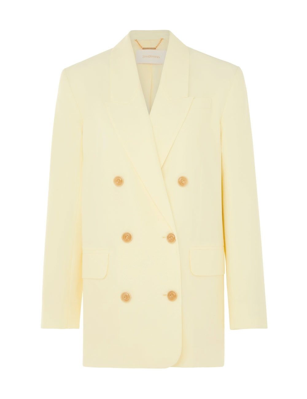 Zimmermann oc11z0525 Harmony Poplin Jacket in Light Yellow Size L / US 10 / IT 46 - 1 Thumbnail