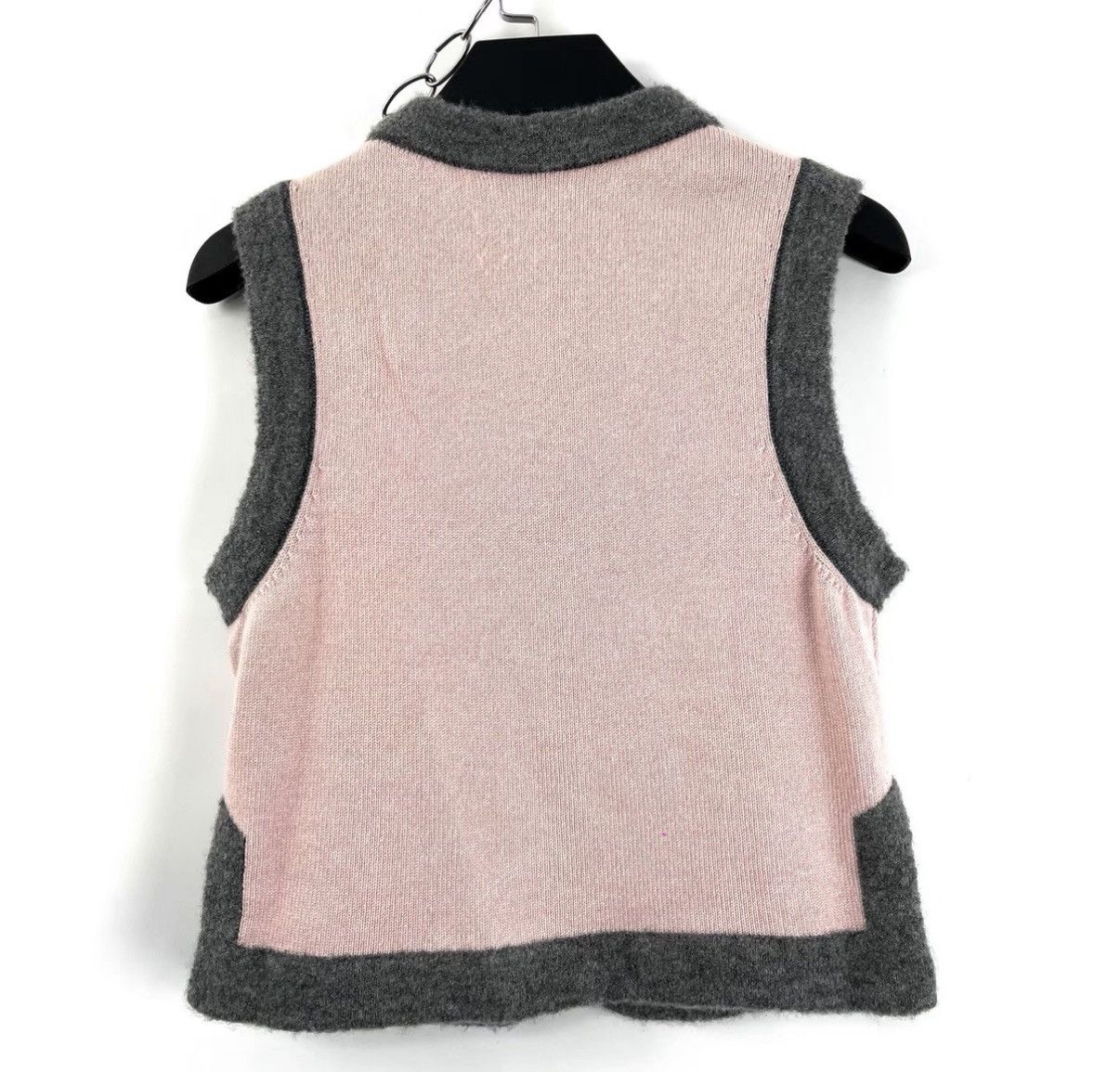 Chanel Chanel Grey-Pink Color Block Knit Vest K12 Size XS / US 0-2 / IT 36-38 - 2 Thumbnail
