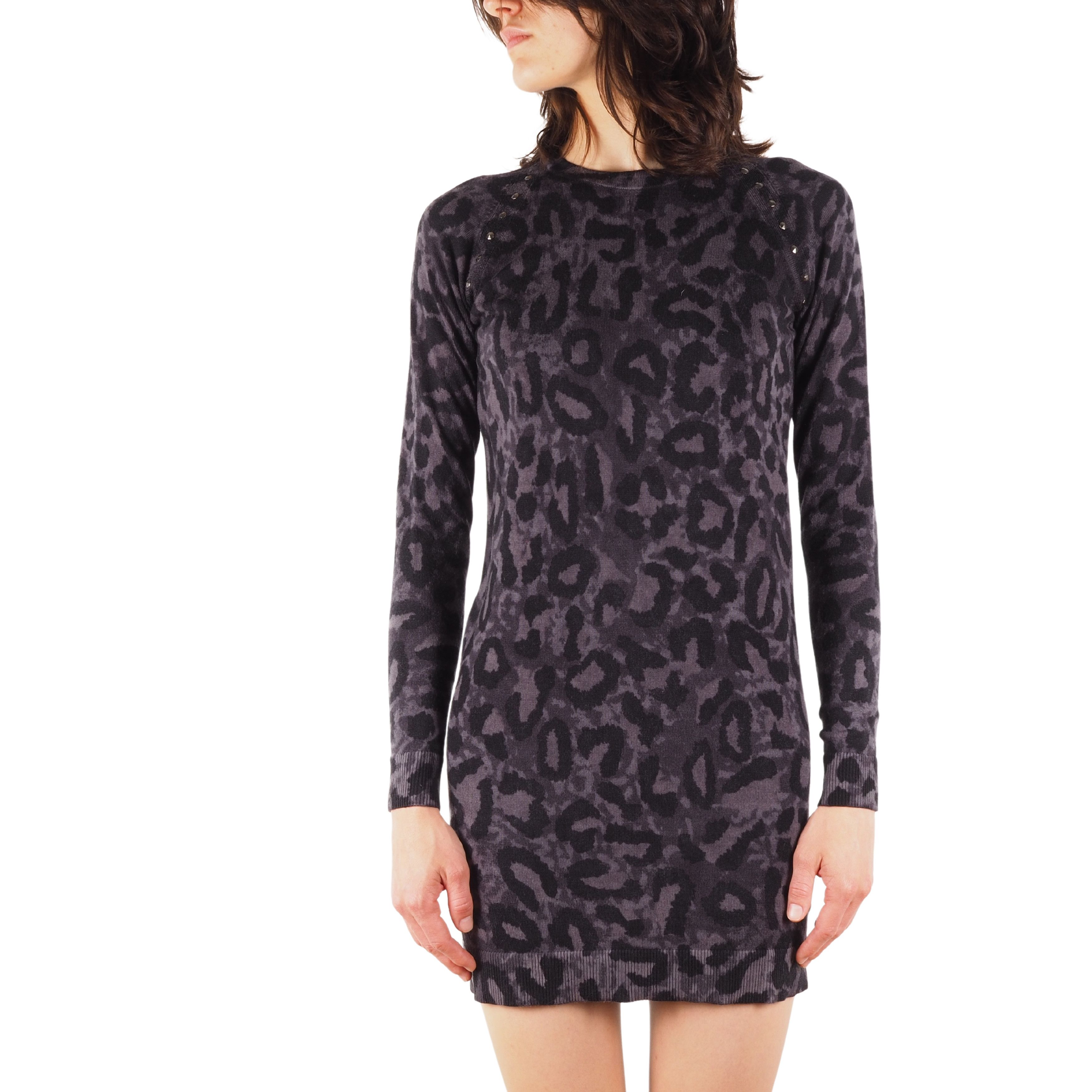 Zadig & Voltaire Zadig & Voltaire HARLA Wool Leopard Print Mini Dress Size XS / US 0-2 / IT 36-38 - 1 Thumbnail