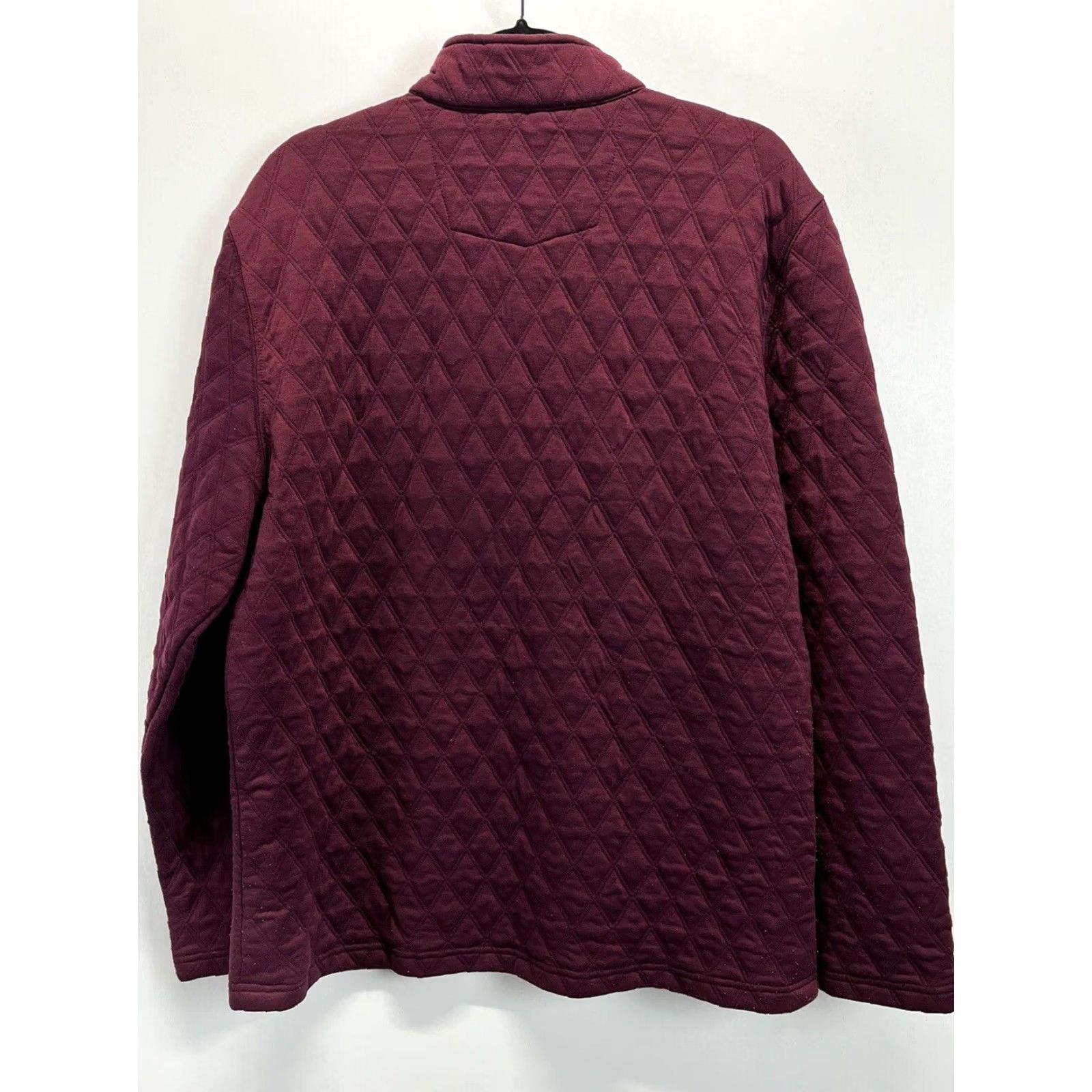 Robert Graham Robert Graham Caro Quilted Pullover Henley Shirt X-Large Burgundy 1/4 Snap Size US XL / EU 56 / 4 - 2 Thumbnail