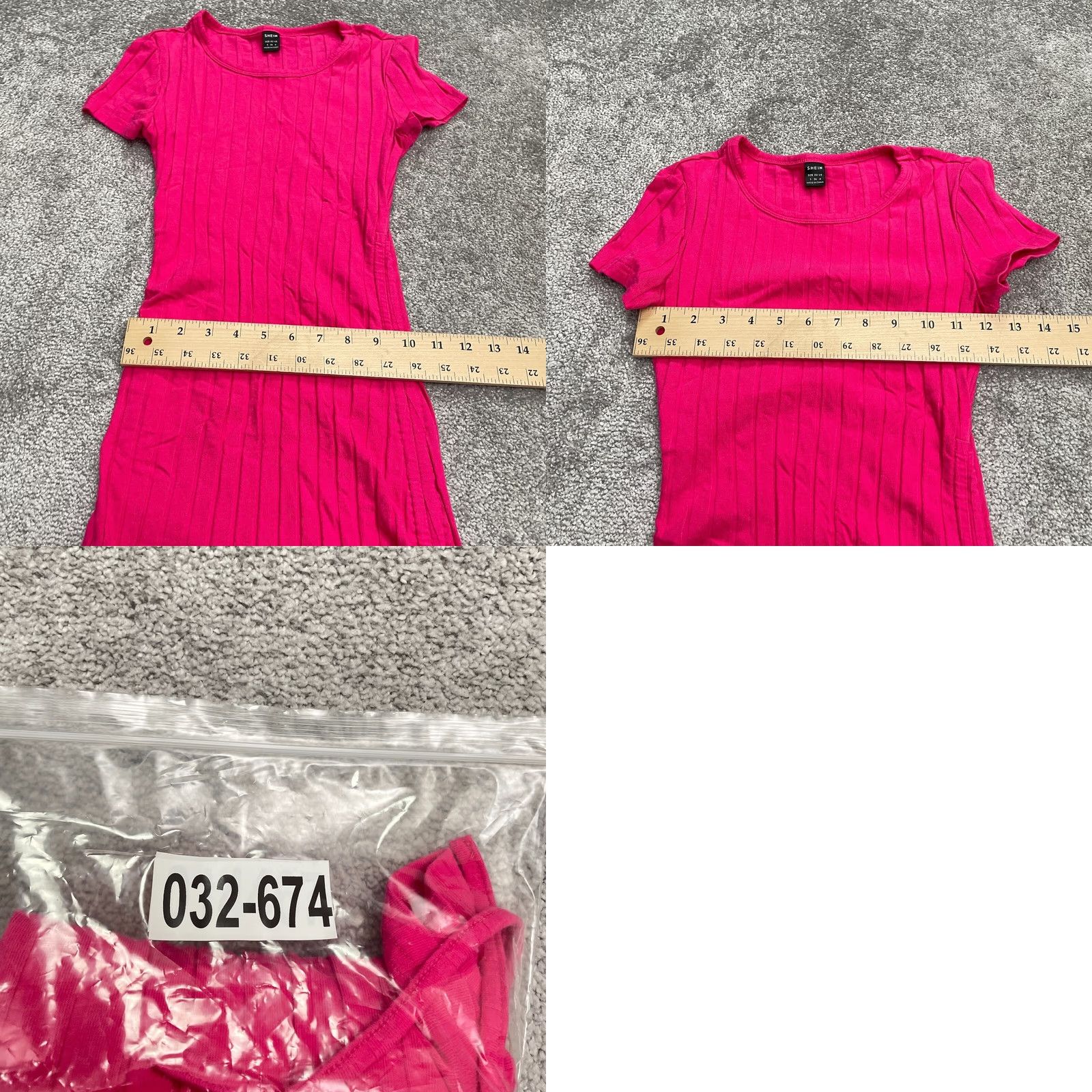 Shein Shein Ruched Ribbed Knit Bodycon Long Dress Womens Small Pink Casual Stretch Size S / US 4 / IT 40 - 9 Thumbnail