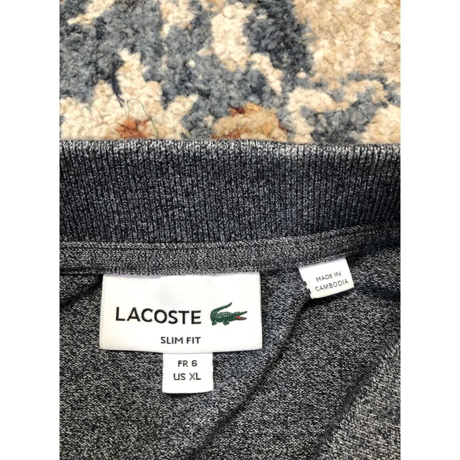 Lacoste Lacoste Polo Shirt Mens XL Gray Solid Slim Fit Short Sleeve Casual Polo Shirt Mens XL Gray Solid Slim Fit Short Sleeve Casual Size US XL / EU 56 / 4 - 7 Thumbnail