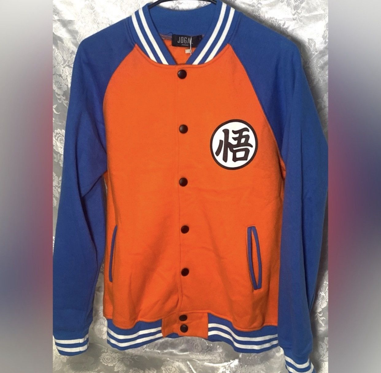Other JOGAL Dragon Ball Z Goku Kanji Varsity Jacket Orange Blue Size US L / EU 52-54 / 3 - 5 Thumbnail