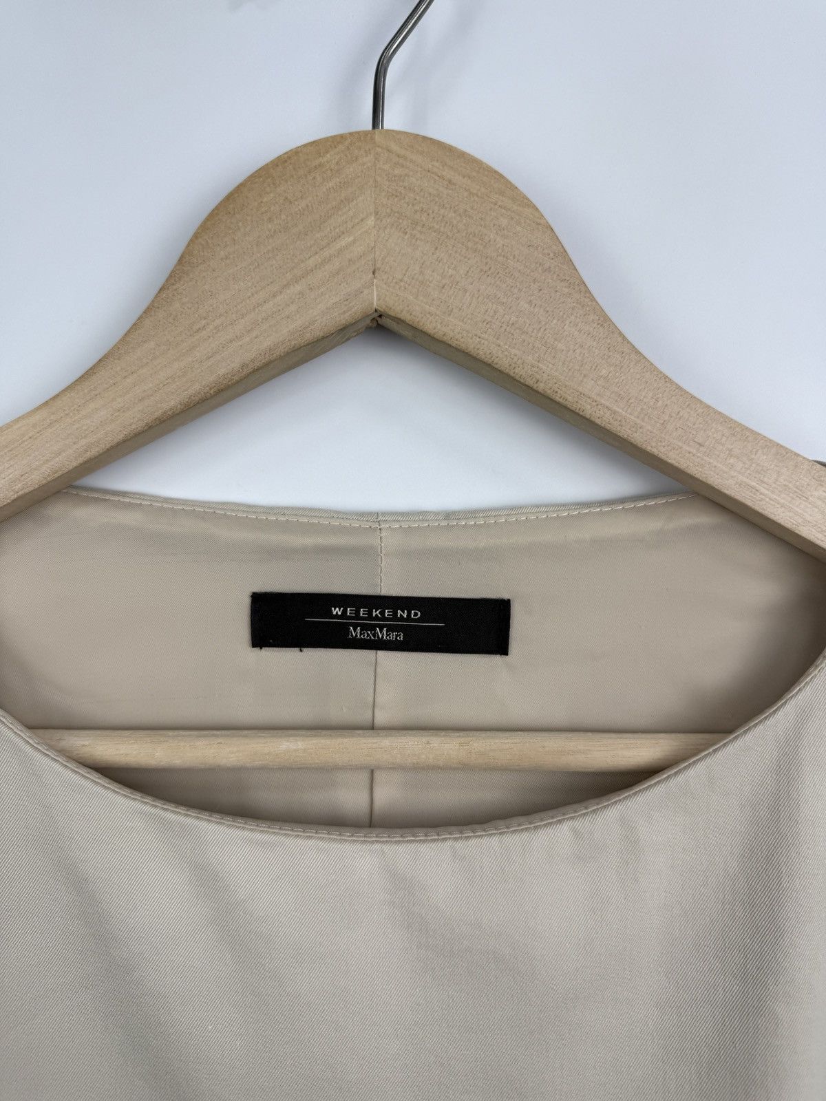Max Mara 🇮🇹 Vintage Max Mara Weekend Beige Partial Tweed Dress Retro Size M / US 6-8 / IT 42-44 - 6 Thumbnail