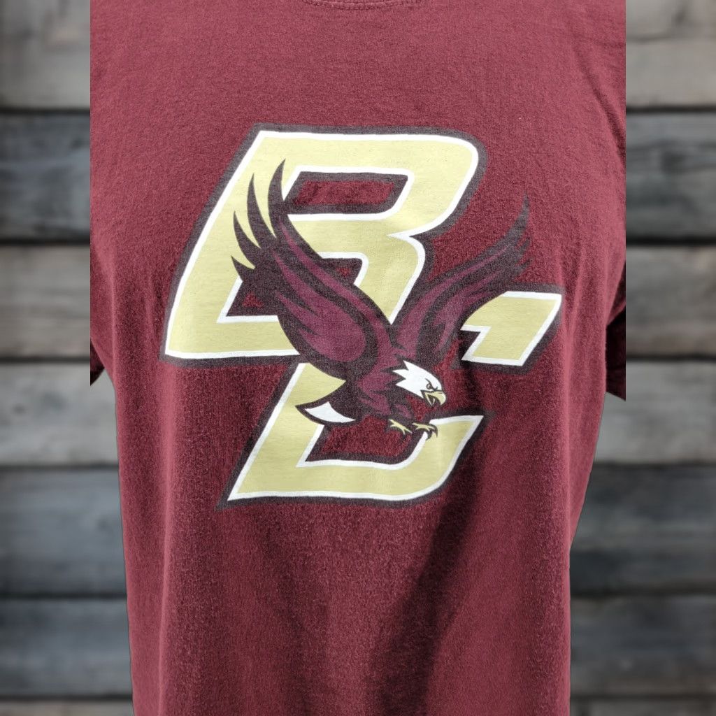 Champion Champion Boston College Eagles T Shirt Men L Burgundy Red Graphic Print College Short Sleeve Size US L / EU 52-54 / 3 - 1 Thumbnail