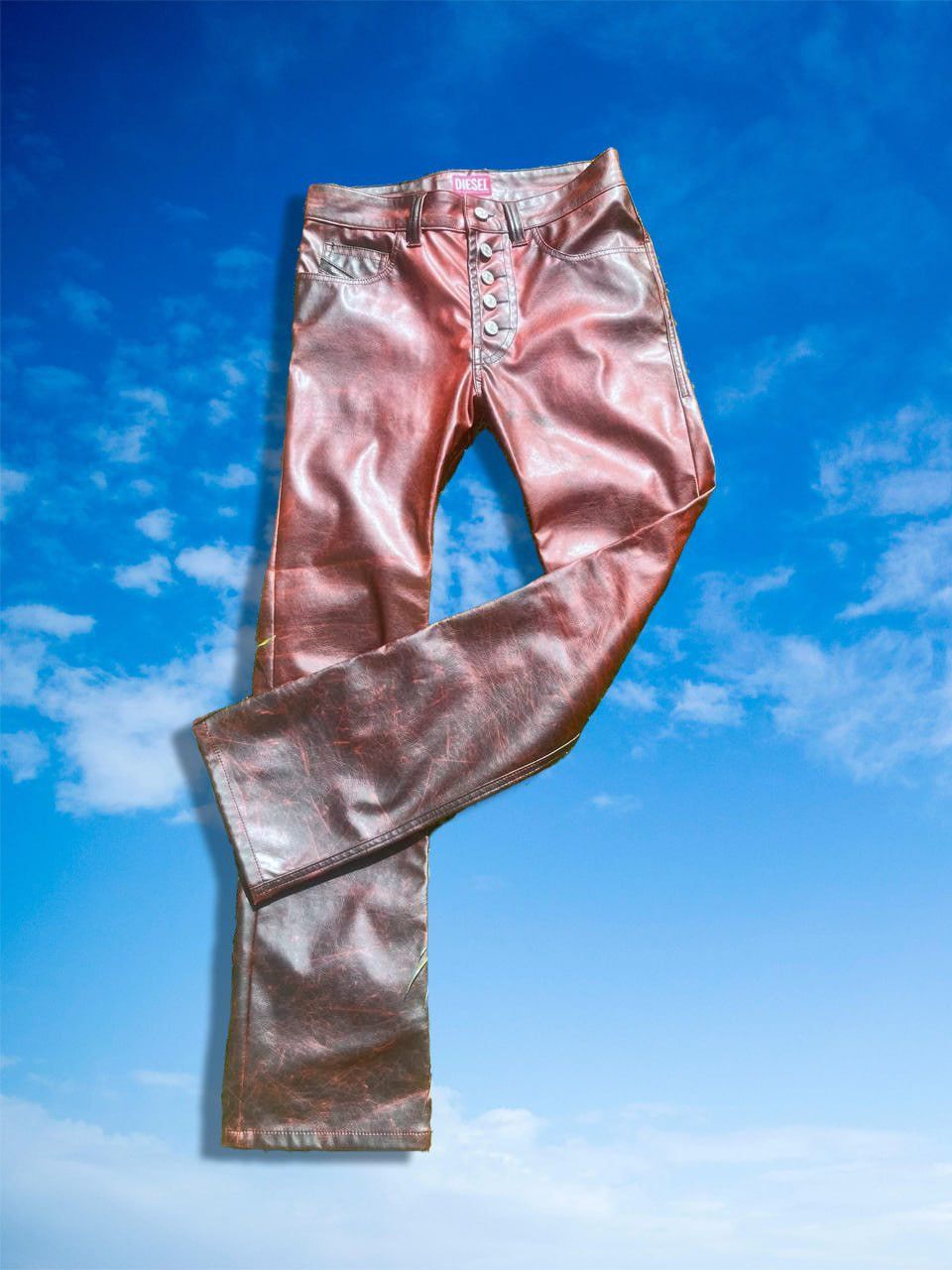 Diesel Diesel P-Revol 0LHAM Pants Coated Pleather New 44EU-28US Size US 28 / EU 44 - 3 Thumbnail