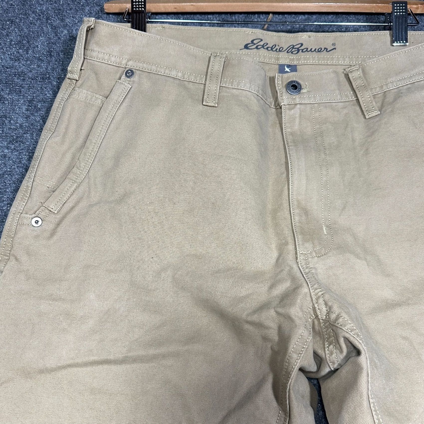 Eddie Bauer Eddie Bauer Pants Mens 36 Khaki Tan Cotton Pockets Zip Fly Chino Cargo Pocket Flat Front Classic Mens Pants Size US 36 / EU 52 - 4 Thumbnail
