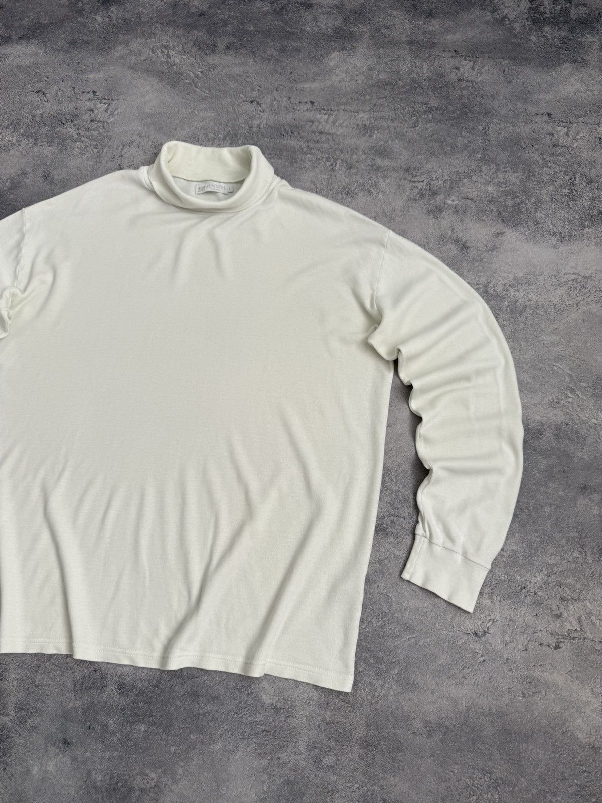Sunspel Sunspel White Turtleneck Long Sleeve T-Shirt Tee Vintage Y2K Size US L / EU 52-54 / 3 - 5 Thumbnail