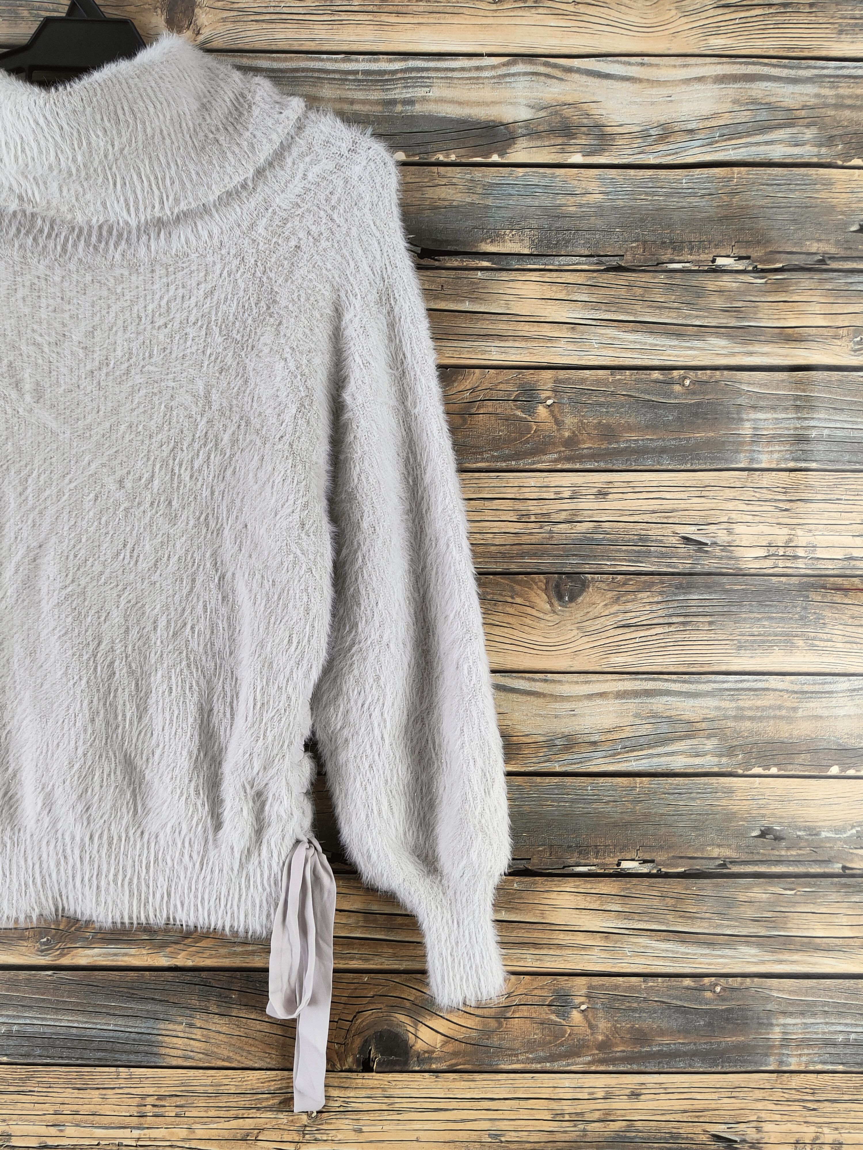 Japanese Brand DL Axes Femme Gray Fur shaggy Mohair Knitwear #46-993 Size M / US 6-8 / IT 42-44 - 9 Thumbnail