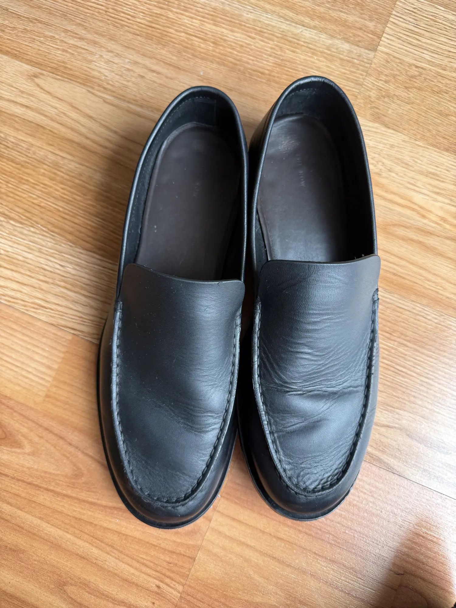 The Row The Row Lars Loafer Black Leather EU 43 US 10 Size US 10 / EU 43 - 5 Thumbnail
