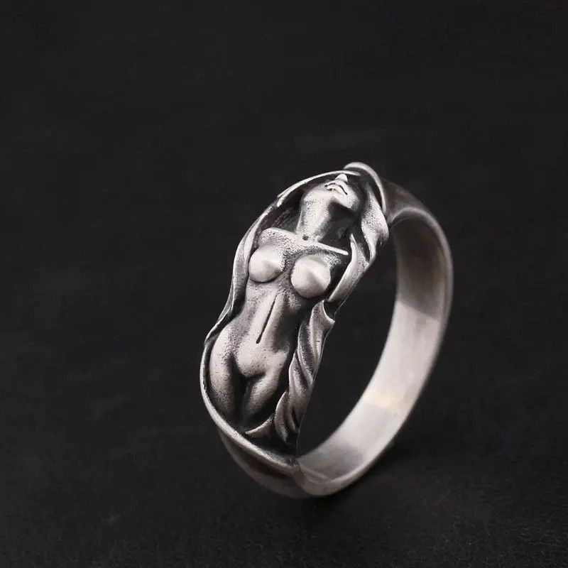 Handmade × Jewelry Nude Women Retro Ring Size ONE SIZE - 1 Thumbnail