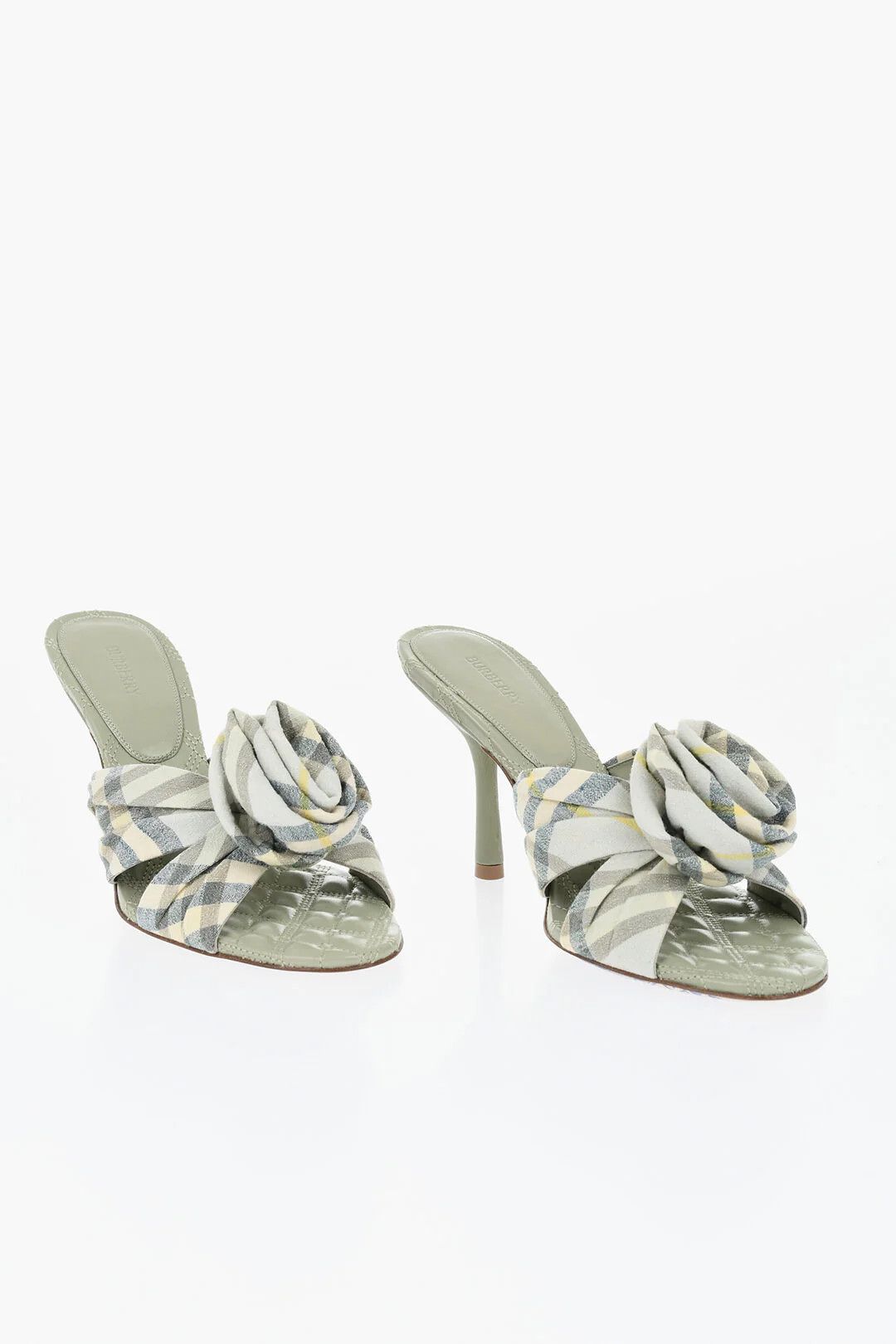 Burberry og1mm0426 Tartan Fabric Sandals in Green Size US 8 / IT 38 - 4 Thumbnail
