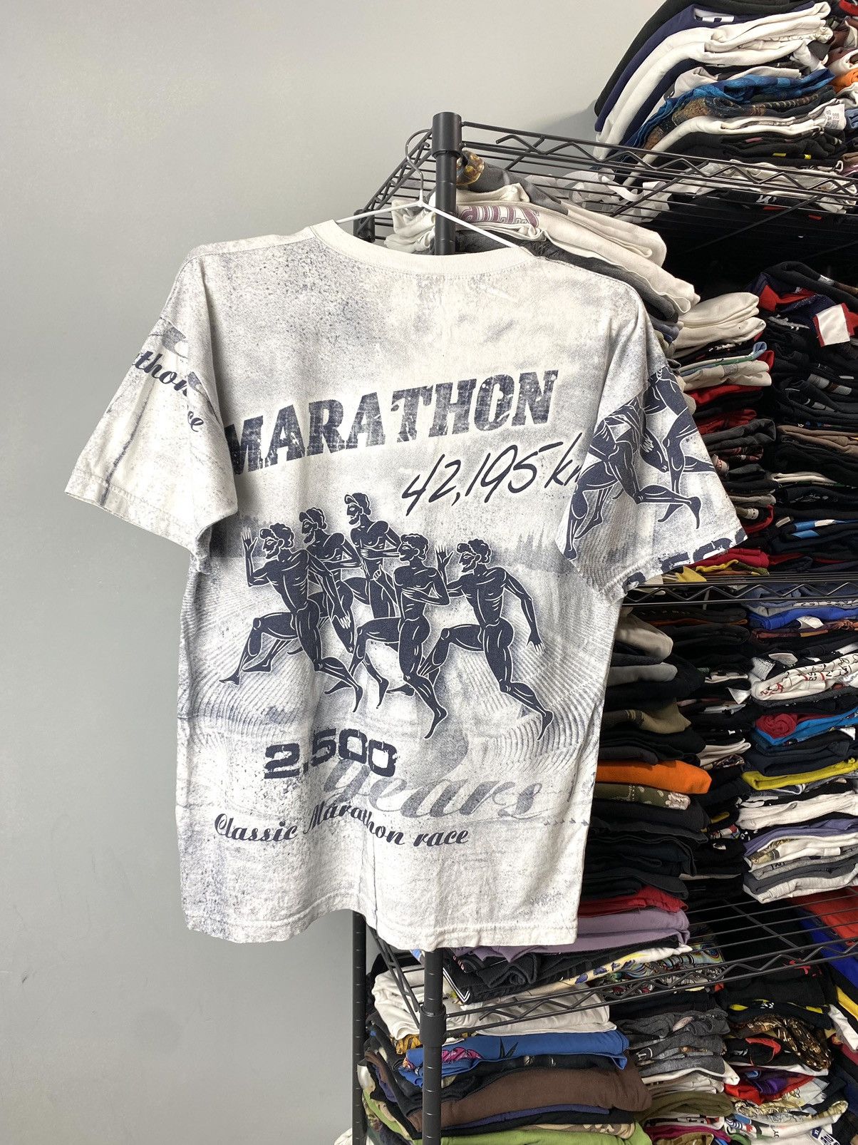 Vintage Rare! Vintage Greece Marathone Full Print T Shirt Size US S / EU 44-46 / 1 - 11 Thumbnail