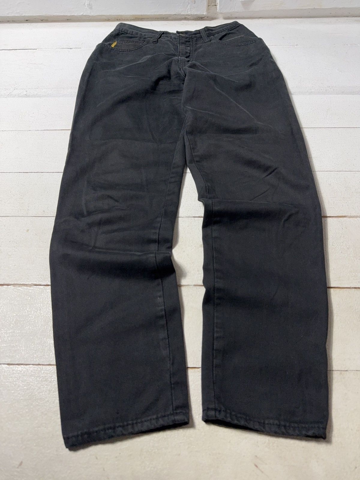 Giorgio Armani 90s Retro Armani Jeans Black Cotton Pants Made in Italy Size US 28 / EU 44 - 1 Thumbnail