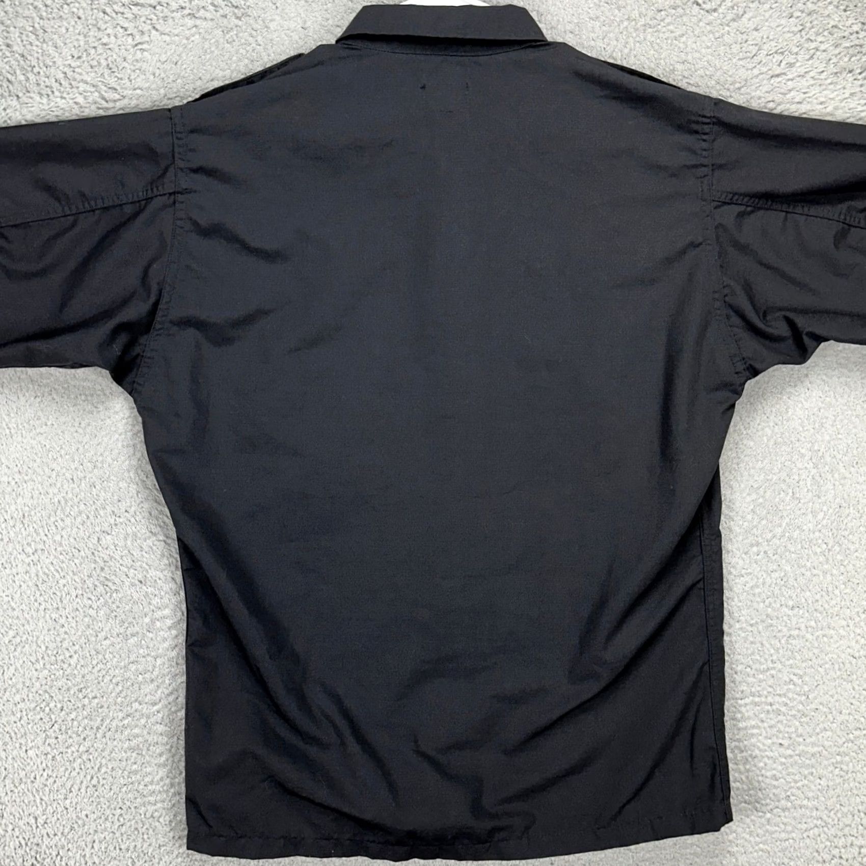 Vintage Galls Mens Tactical Military Shirt Large Black Button Up Flap Pocket Ripstop Size US L / EU 52-54 / 3 - 3 Thumbnail