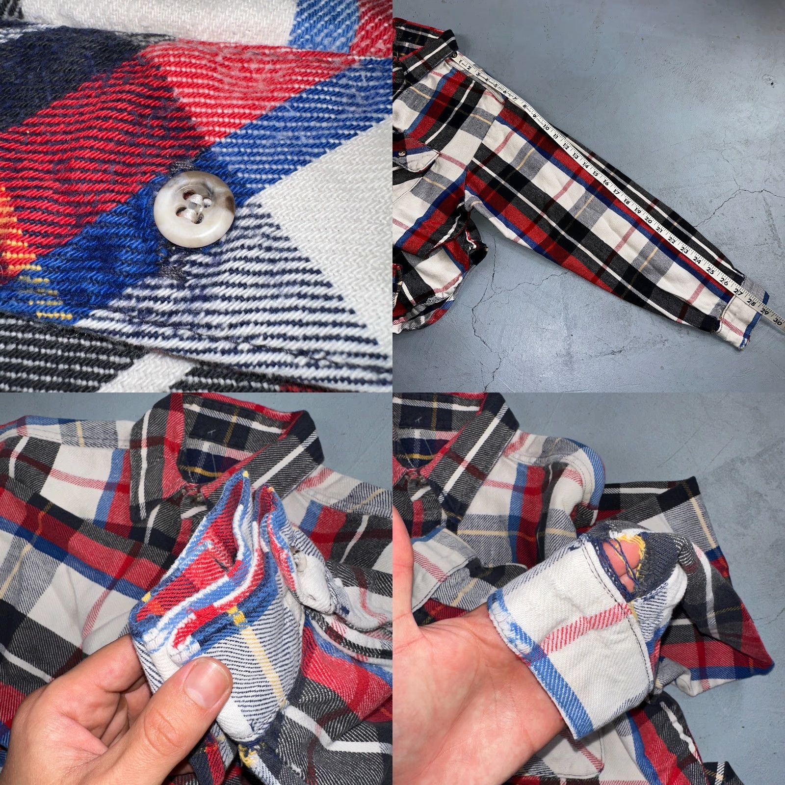 Vintage VINTAGE Five Brother Men's Flannel Shirt L Plaid Cotton Heavyweight Long Sleeve All Seasons Made in USA Size US L / EU 52-54 / 3 - 8 Thumbnail