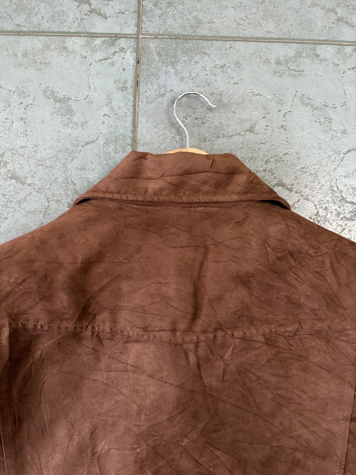 Japanese Brand Uniqlo Double Collar Suede Rider Jacket Size US M / EU 48-50 / 2 - 7 Thumbnail